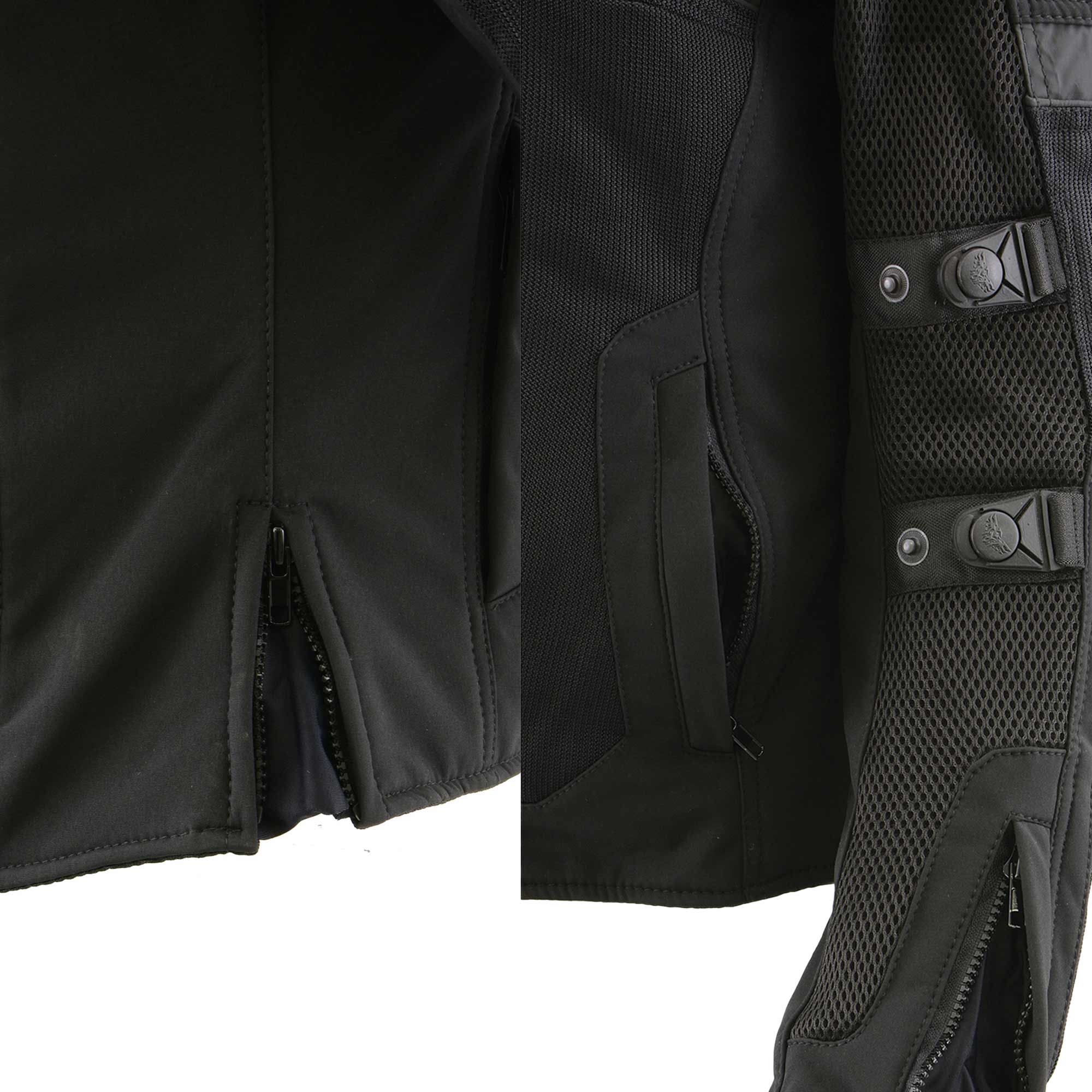 Milwaukee Leather MPL2775 Black Armored Textile Motorcycle Jacket for Women - All Season Jacket w/ Removable Liner - Image 19