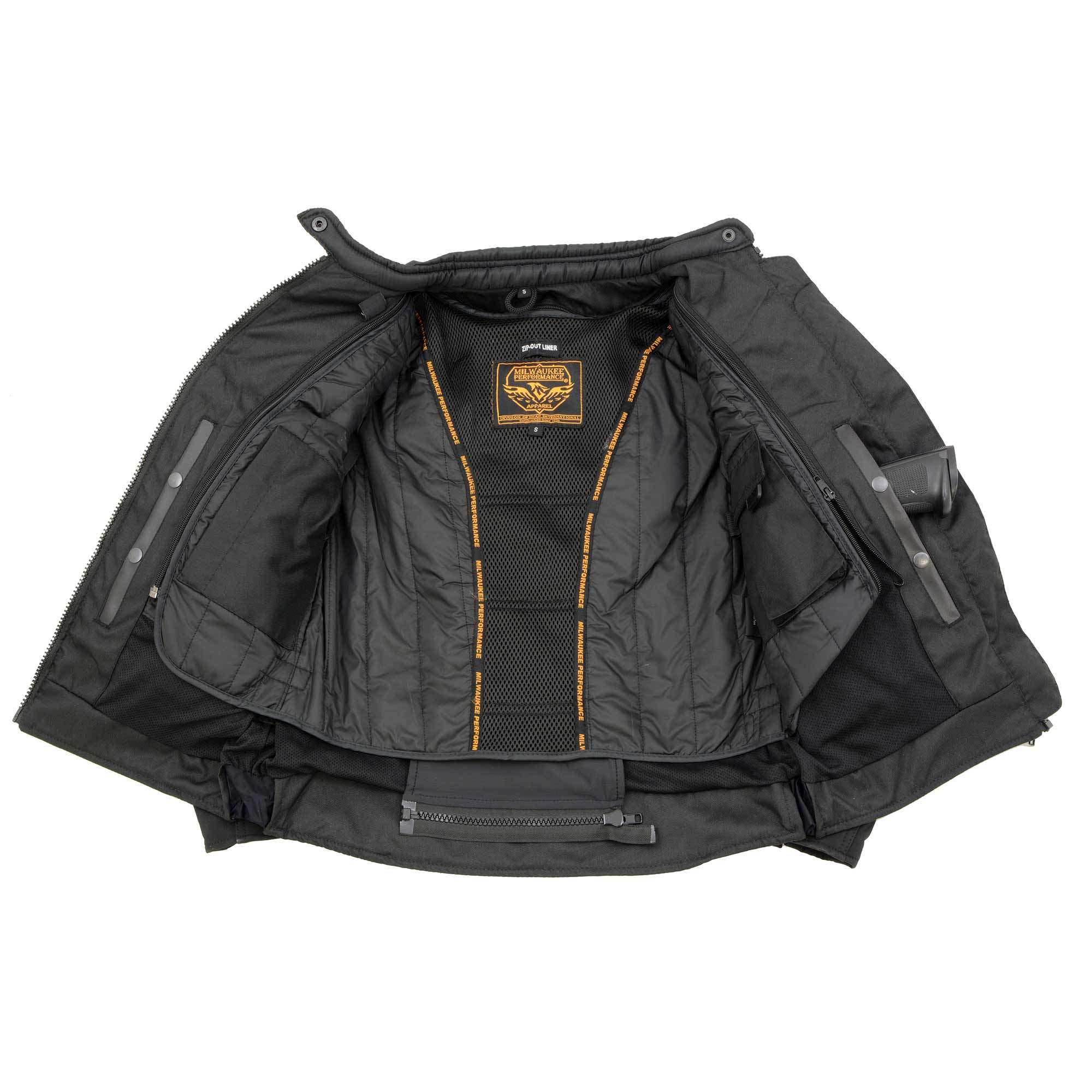Milwaukee Leather MPL2775 Black Armored Textile Motorcycle Jacket for Women - All Season Jacket w/ Removable Liner - Image 20