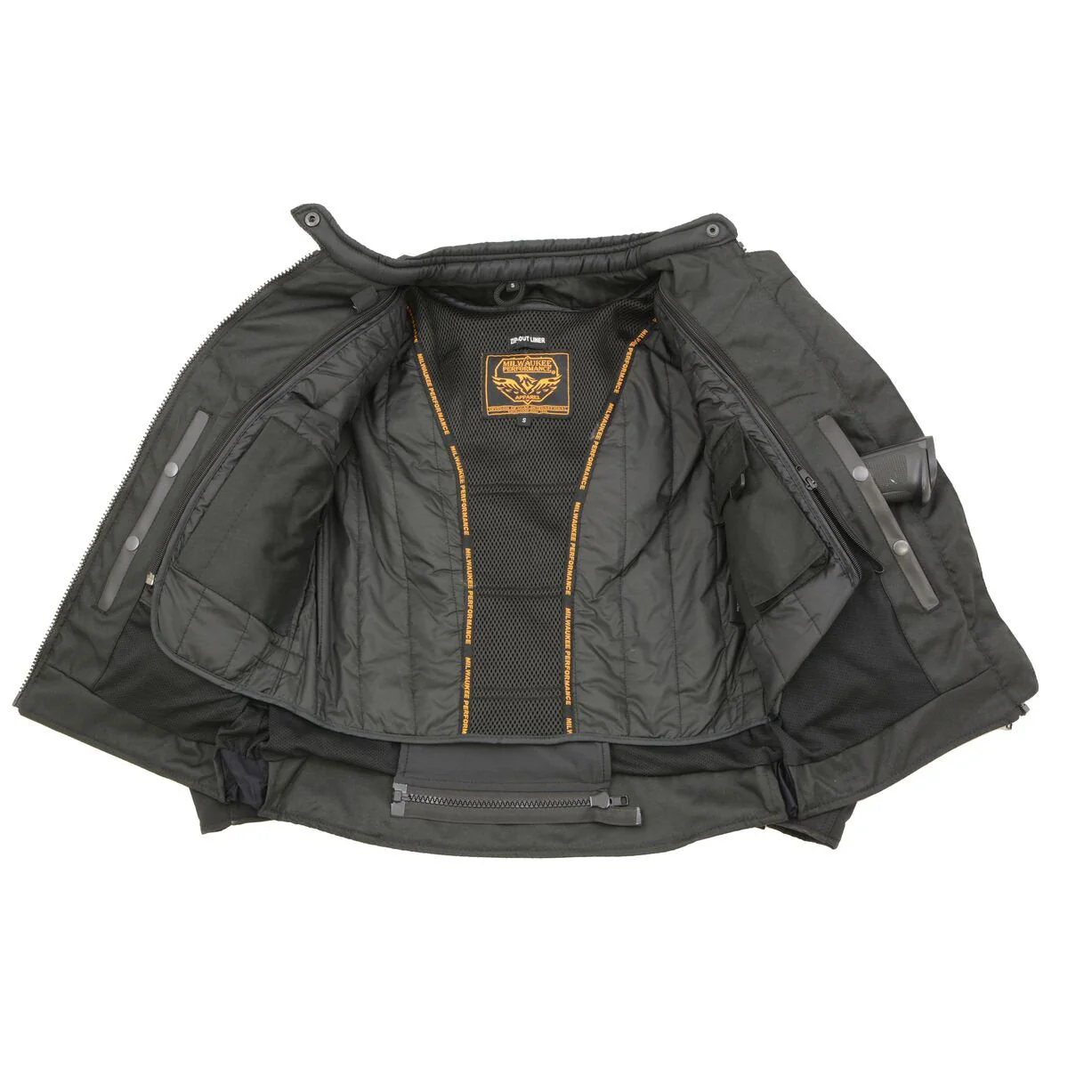 Milwaukee Leather MPL2775 Black Armored Textile Motorcycle Jacket for Women - All Season Jacket w/ Removable Liner - Image 5