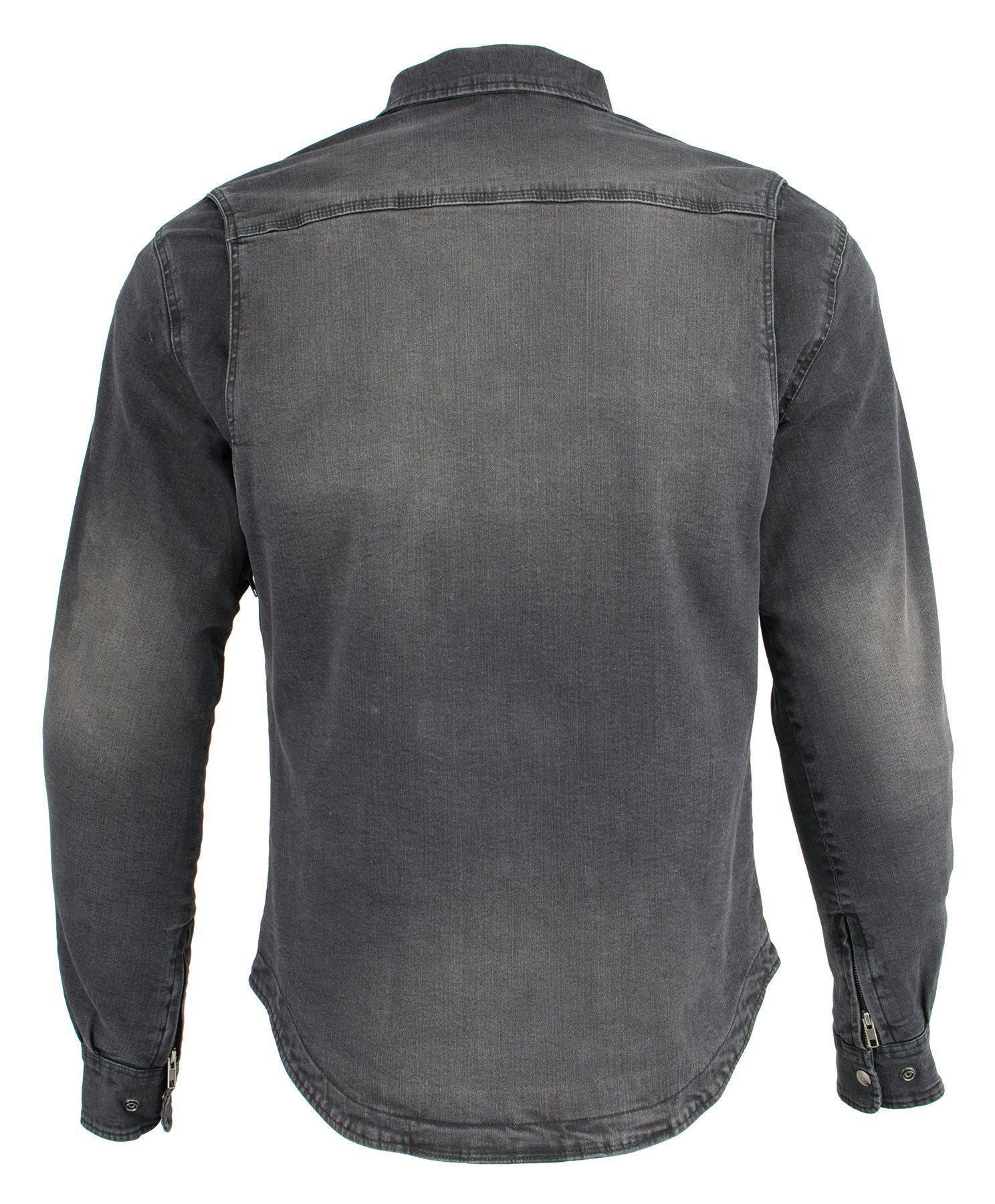 Milwaukee Leather MPM1620 Men's Black Flannel Biker Shirt with CE Approved Armor - Reinforced w/ Aramid Fibers - Image 7