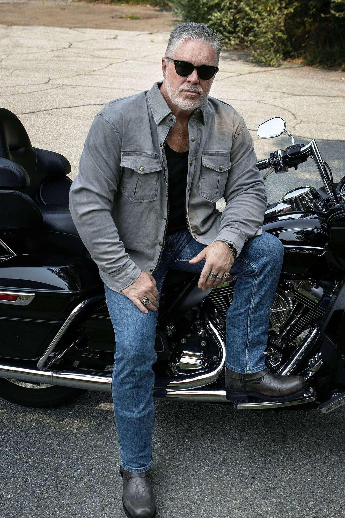 Milwaukee Leather MPM1621 Men's Grey Long Sleeve Flannel Biker Shirt w/ CE Armor - Reinforced w/ Aramid Fibers - Image 8