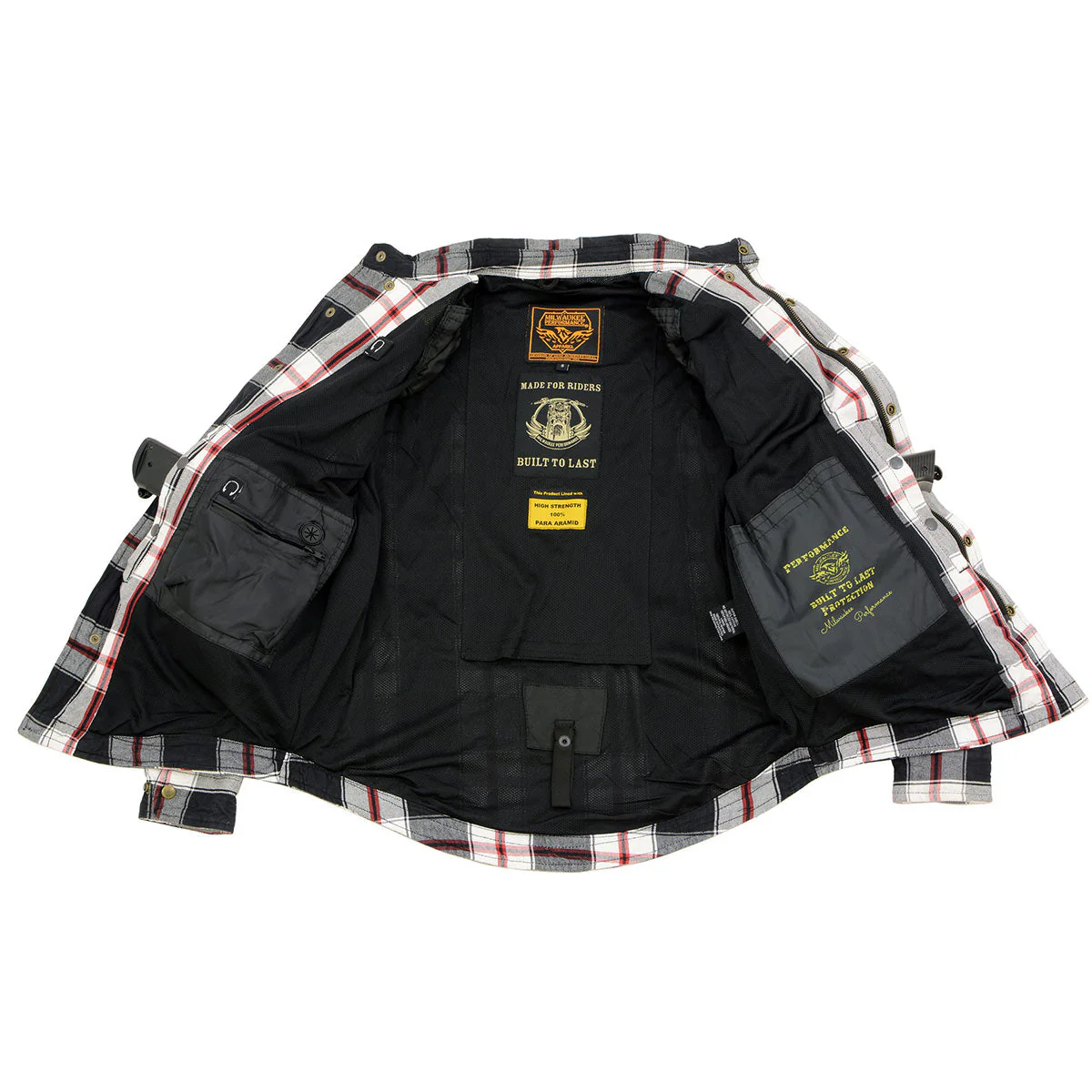Milwaukee Leather MPM1625 Men's Plaid Flannel Biker Shirt with CE Approved Armor - Reinforced w/ Aramid Fibers - Image 17