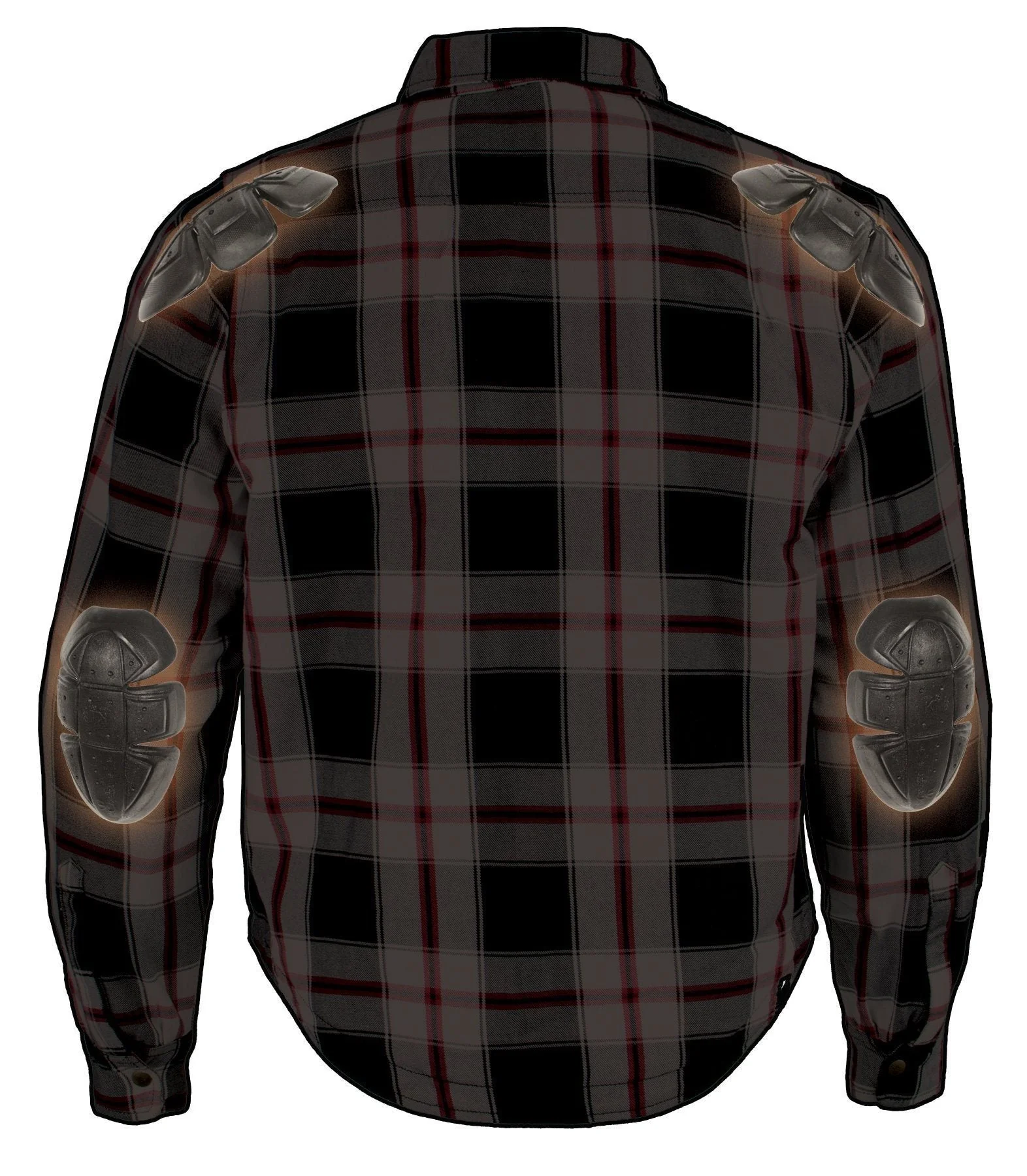 Milwaukee Leather MPM1625 Men's Plaid Flannel Biker Shirt with CE Approved Armor - Reinforced w/ Aramid Fibers - Image 2