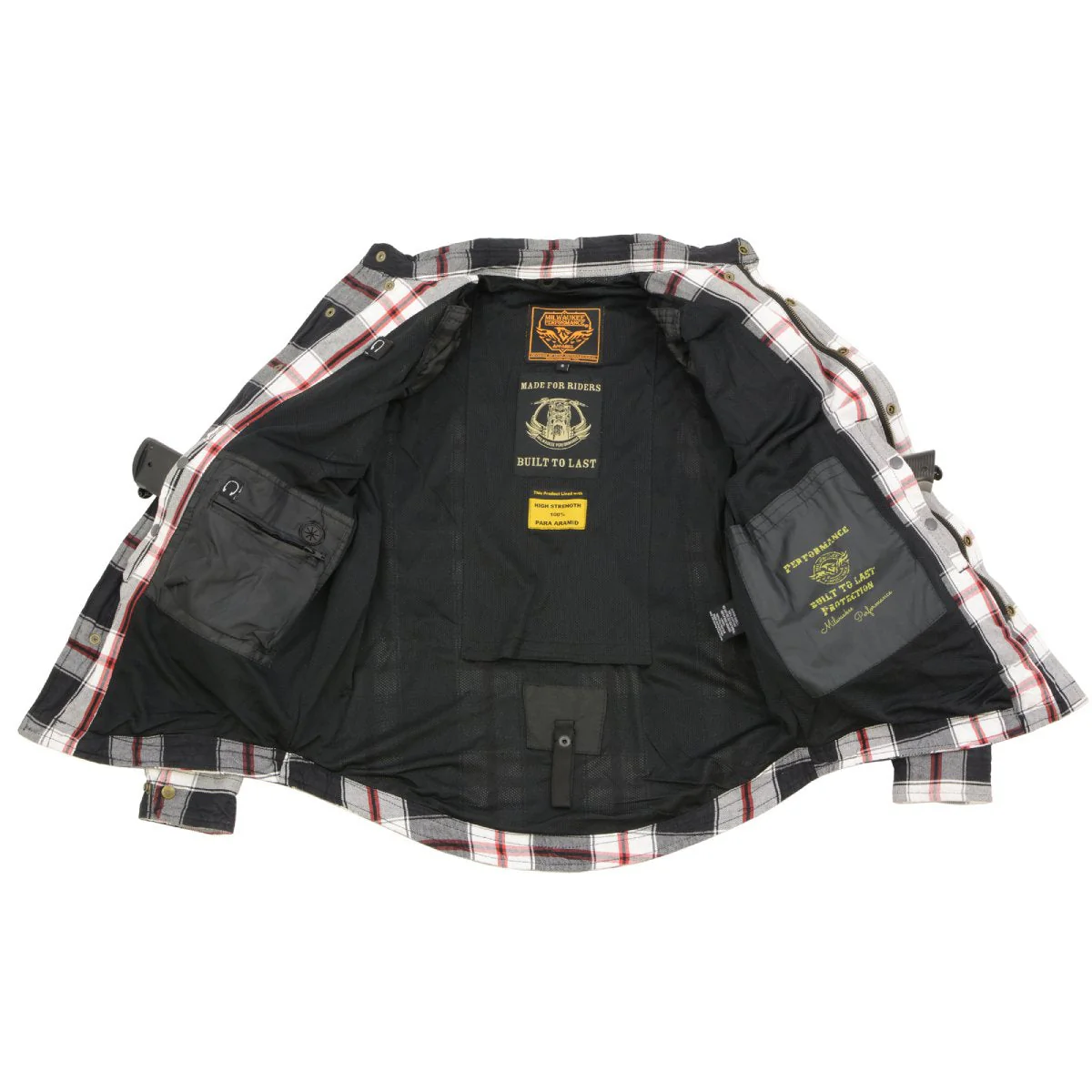 Milwaukee Leather MPM1625 Men's Plaid Flannel Biker Shirt with CE Approved Armor - Reinforced w/ Aramid Fibers - Image 6