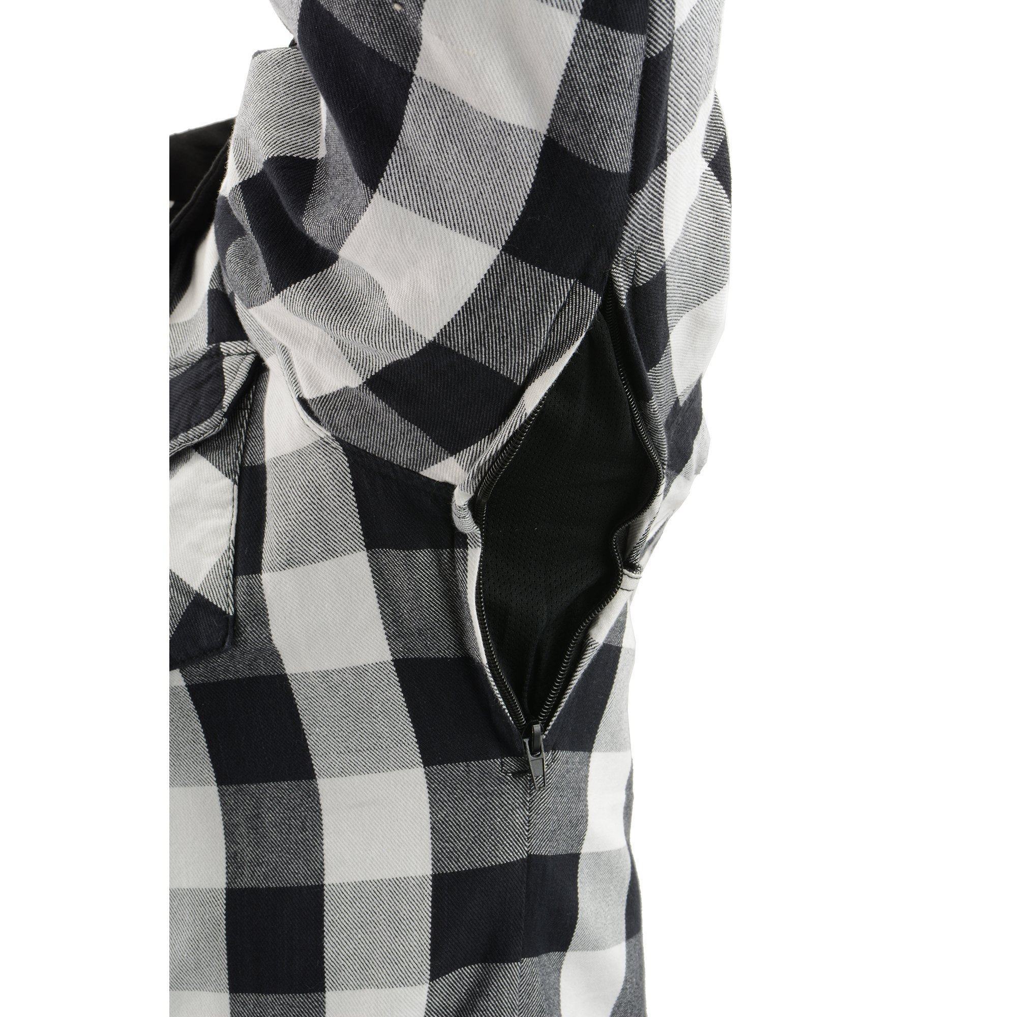 Milwaukee Leather MPM1629 Men's Plaid Hooded Flannel Biker Shirt with CE Approved Armor - Reinforced w/ Aramid Fibers - Image 9