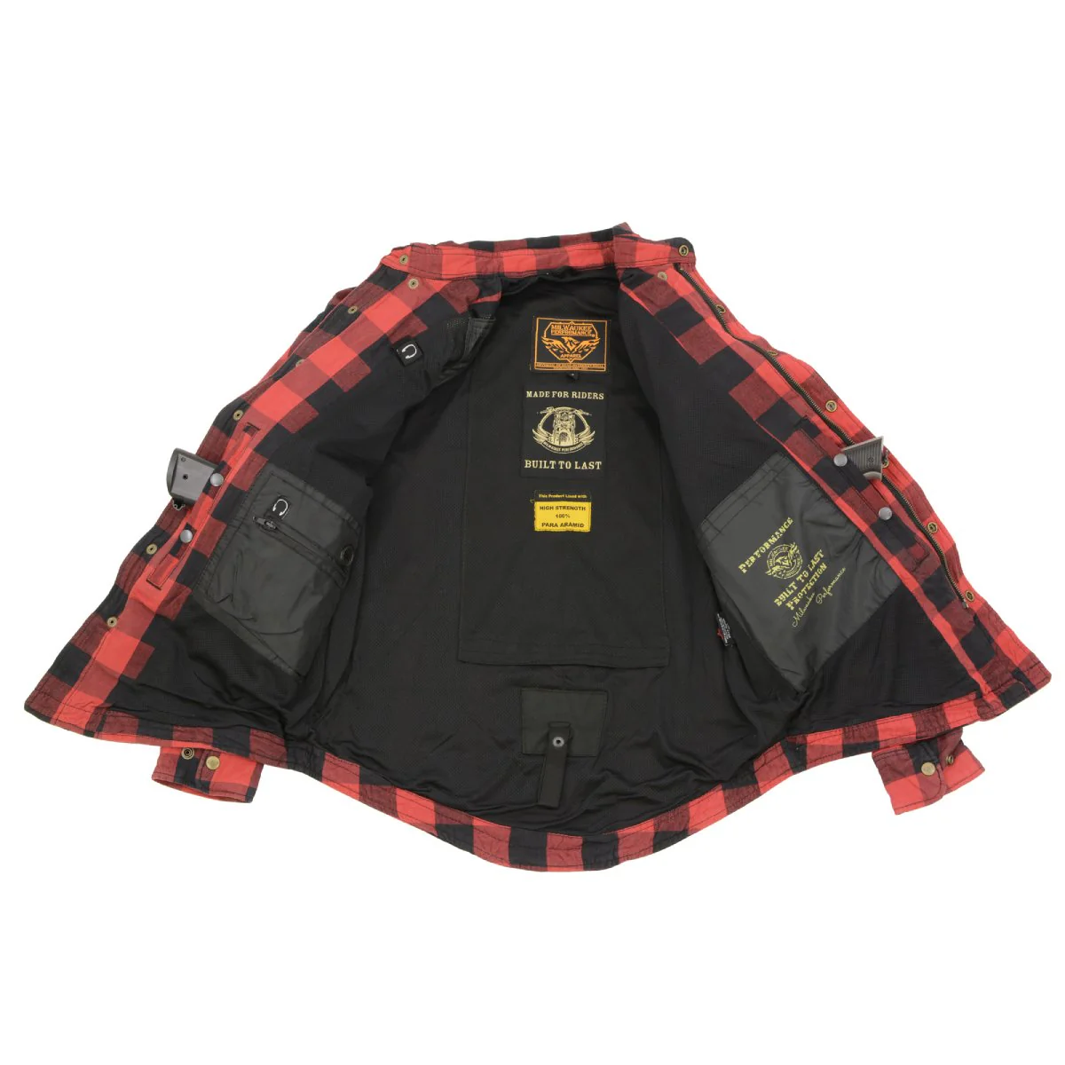 Milwaukee Leather MPM1631 Men's Plaid Flannel Biker Shirt with CE Approved Armor - Reinforced w/ Aramid Fiber - Image 10