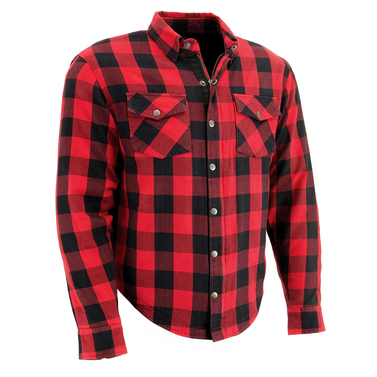 Milwaukee Leather MPM1631 Men's Plaid Flannel Biker Shirt with CE Approved Armor - Reinforced w/ Aramid Fiber - Image 11