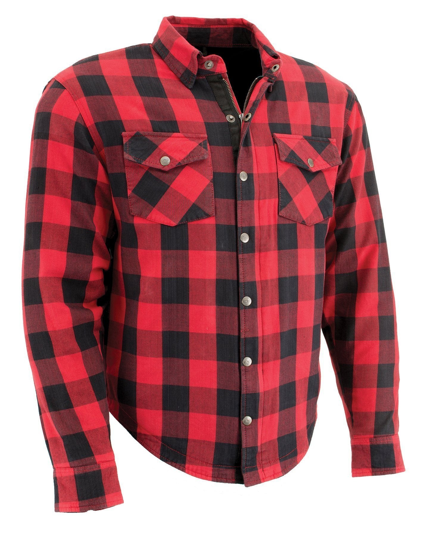Milwaukee Leather MPM1631 Men's Plaid Flannel Biker Shirt with CE Approved Armor - Reinforced w/ Aramid Fiber - Image 8