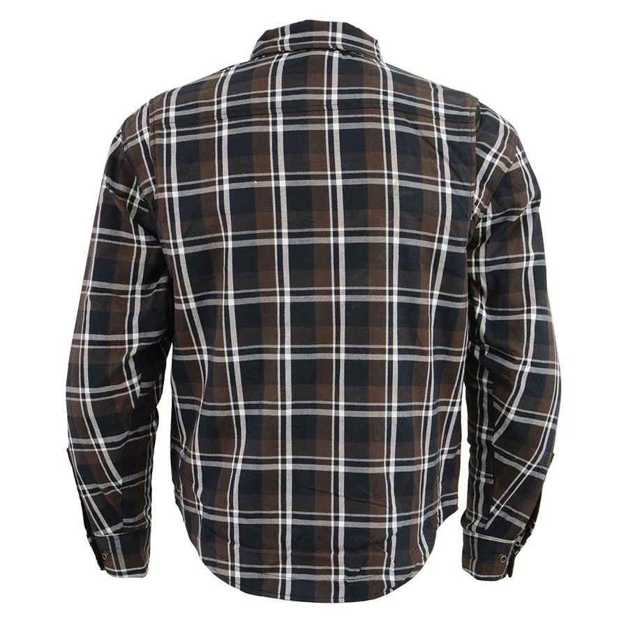 Milwaukee Leather MPM1643 Men's Plaid Flannel Biker Shirt with CE Approved Armor - Reinforced w/ Aramid Fiber - Image 7