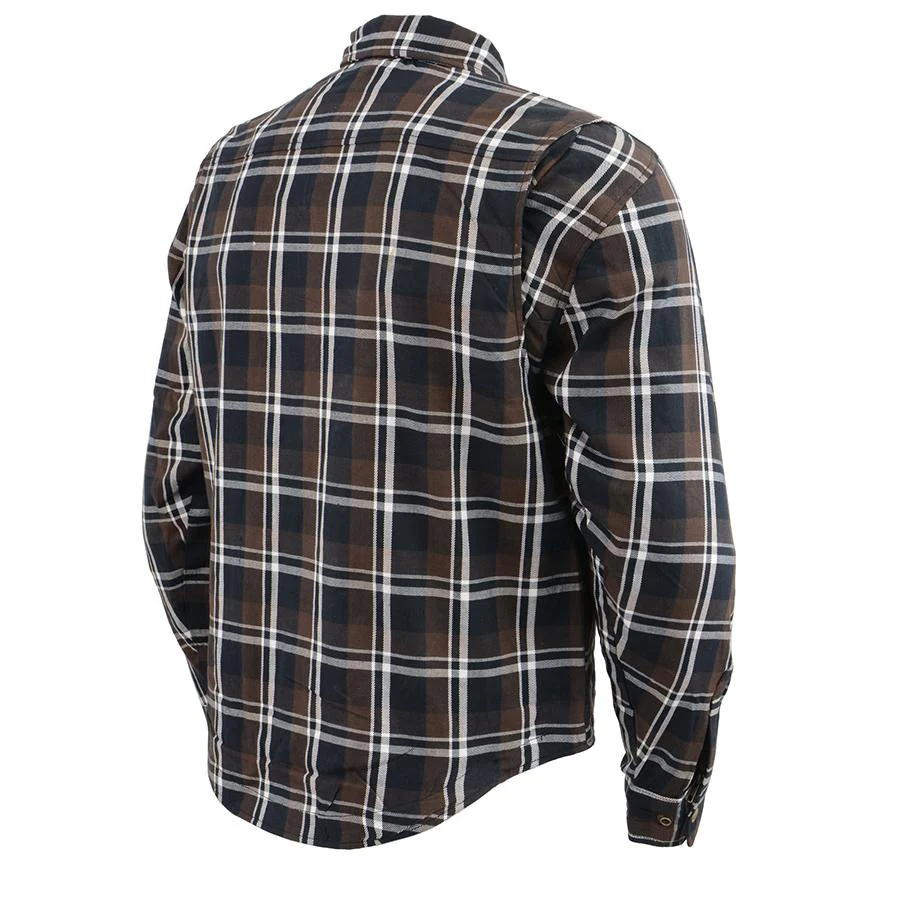 Milwaukee Leather MPM1643 Men's Plaid Flannel Biker Shirt with CE Approved Armor - Reinforced w/ Aramid Fiber - Image 9