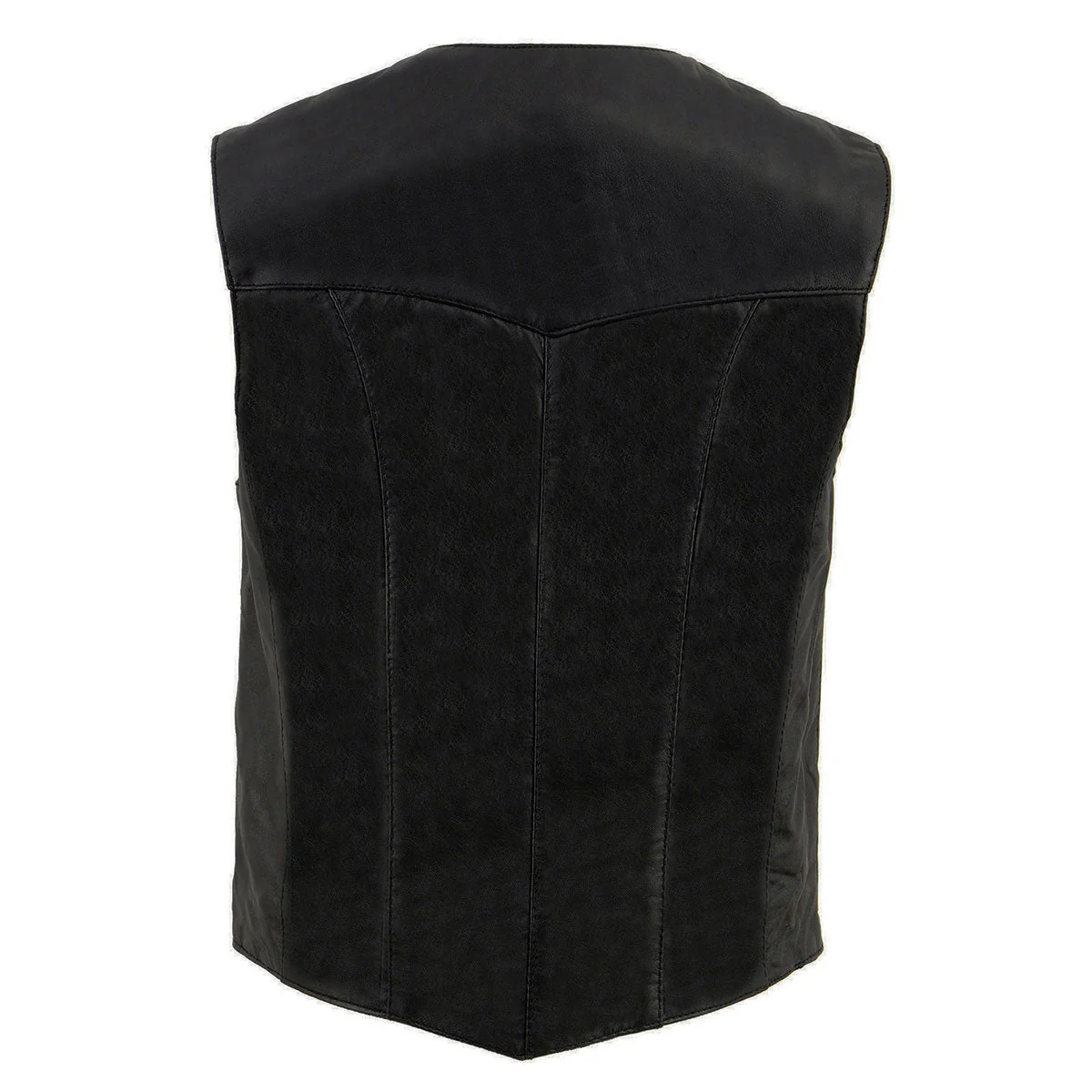 Milwaukee Leather SH1227 Women's Black Leather Classic Western Motorcycle Rider Vest- Front 4-Snap Button Closure - Image 9