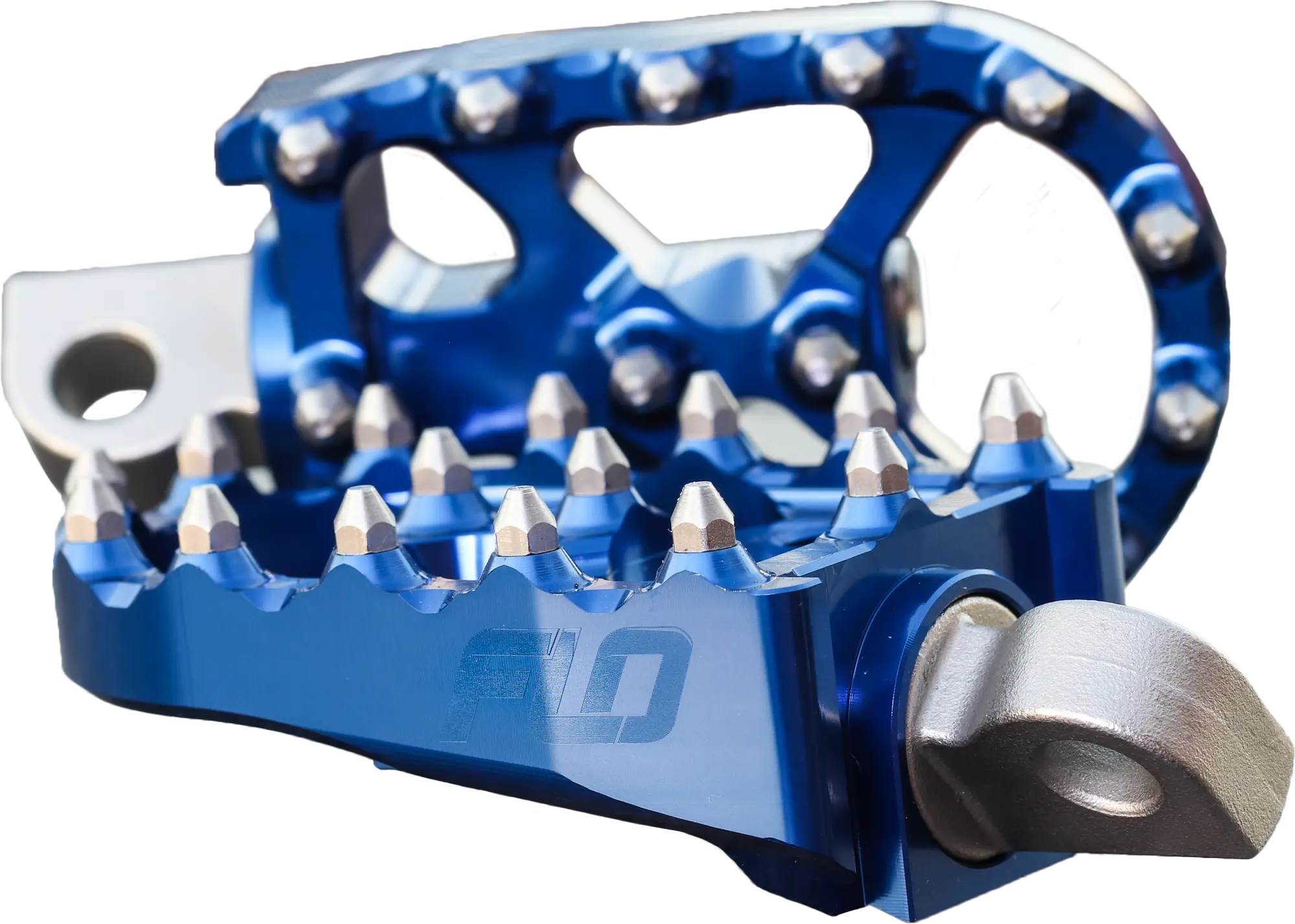 Moto Style Footpeg Set Blue 2"X 3.125" - Image 2
