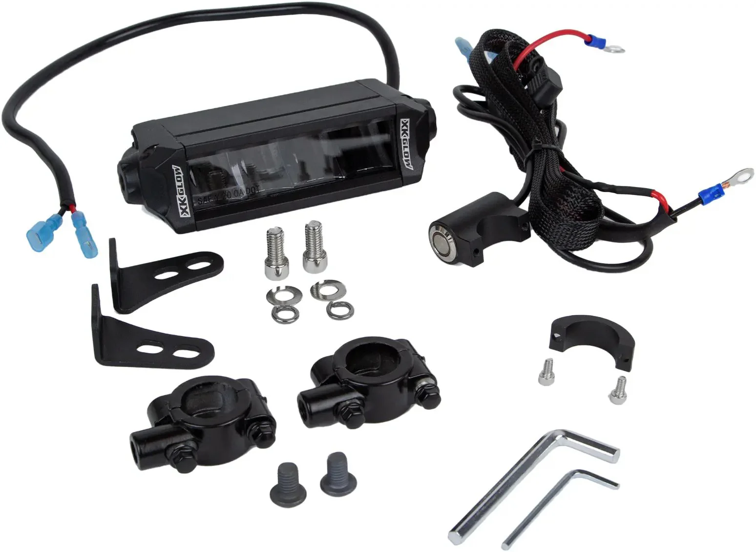 Universal Motorcycle LED Lightbar Headlight Kit 7/8" Handlebars - Image 2