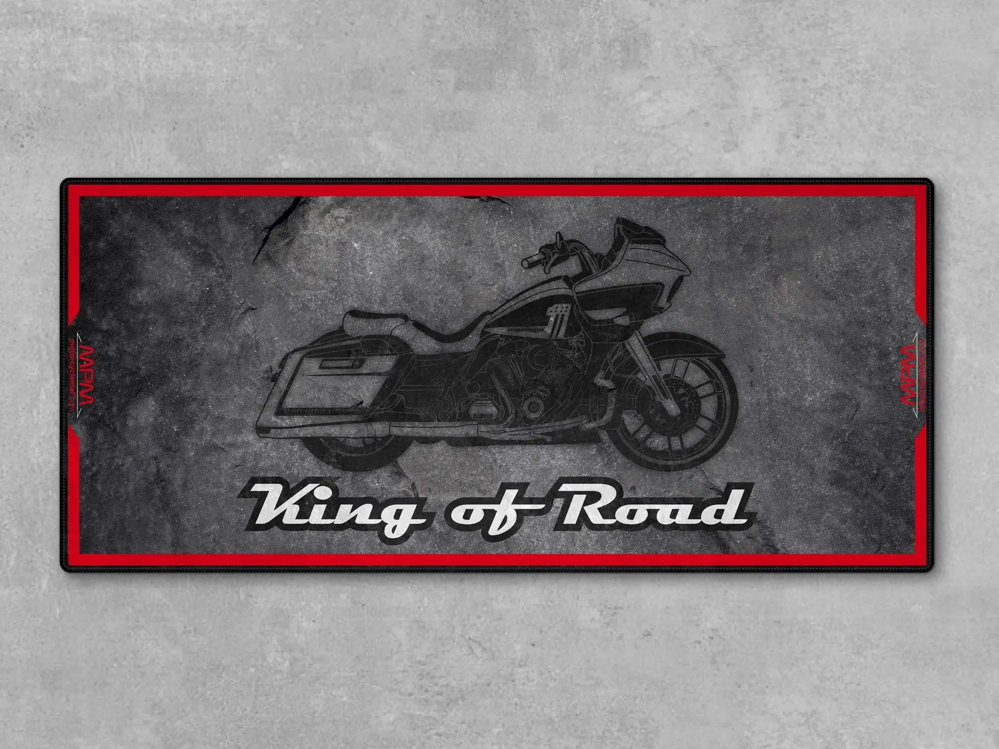 Motorcycle Mat Asphalt Design for Cruiser Motorcycle "King of Road" - MM7268 - Image 3