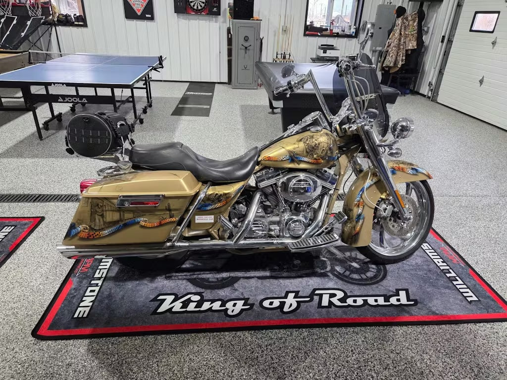 Motorcycle Mat Asphalt Design for Cruiser Motorcycle "King of Road" - MM7268 - Image 5