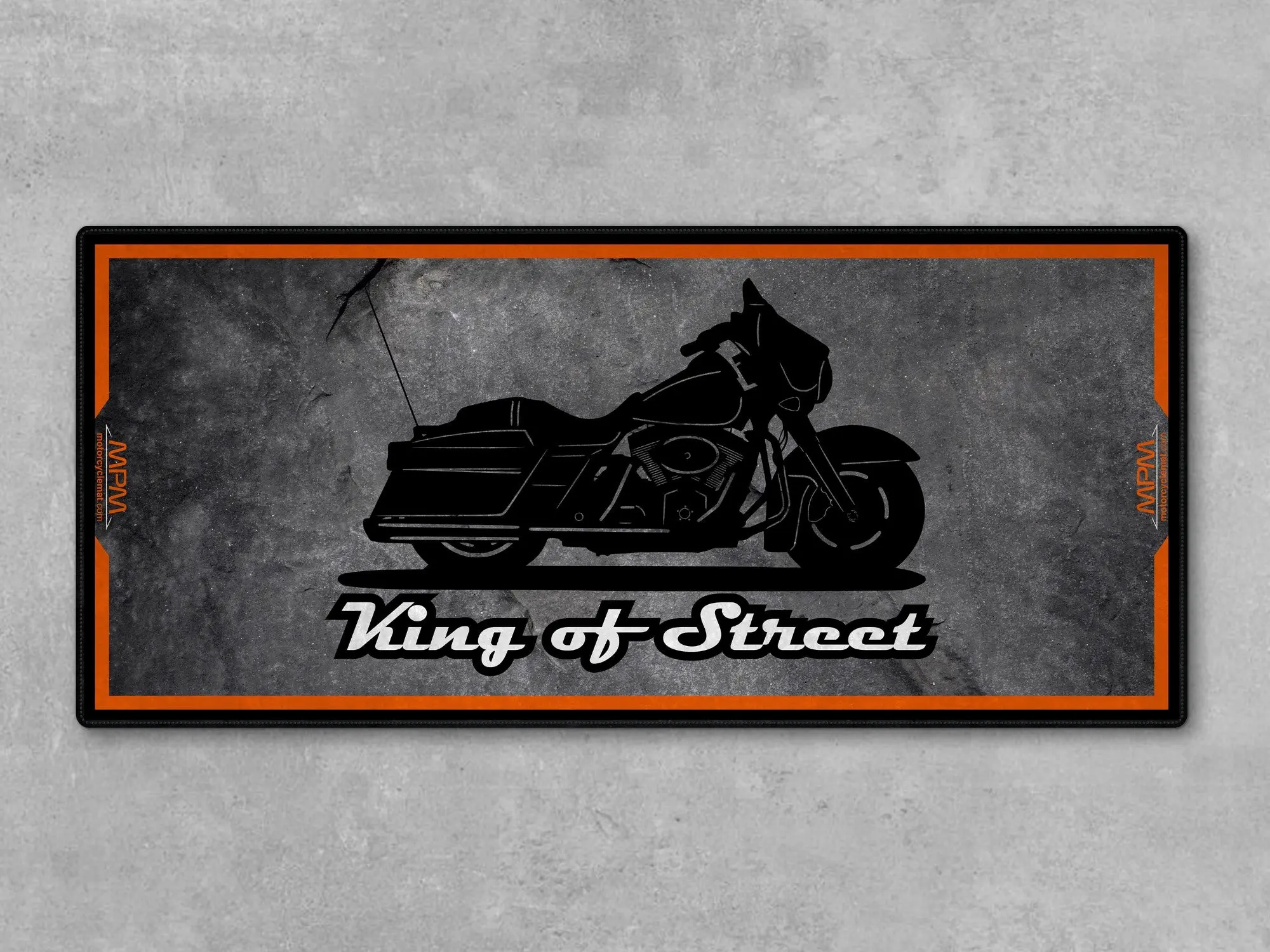 Motorcycle Mat Asphalt Design for Cruiser Motorcycle "King of Street" - MM7264 - Image 3