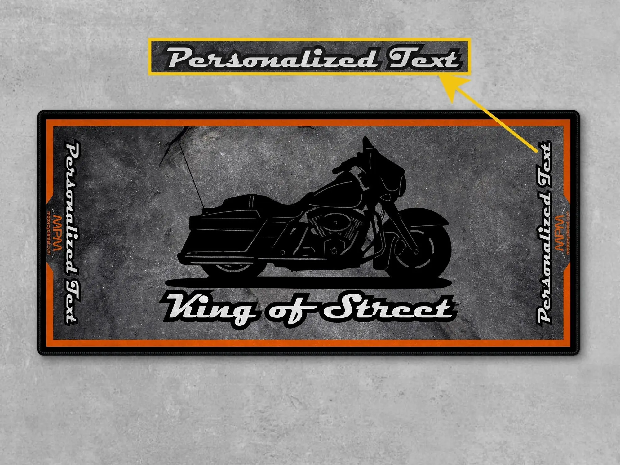 Motorcycle Mat Asphalt Design for Cruiser Motorcycle "King of Street" - MM7264 - Image 4