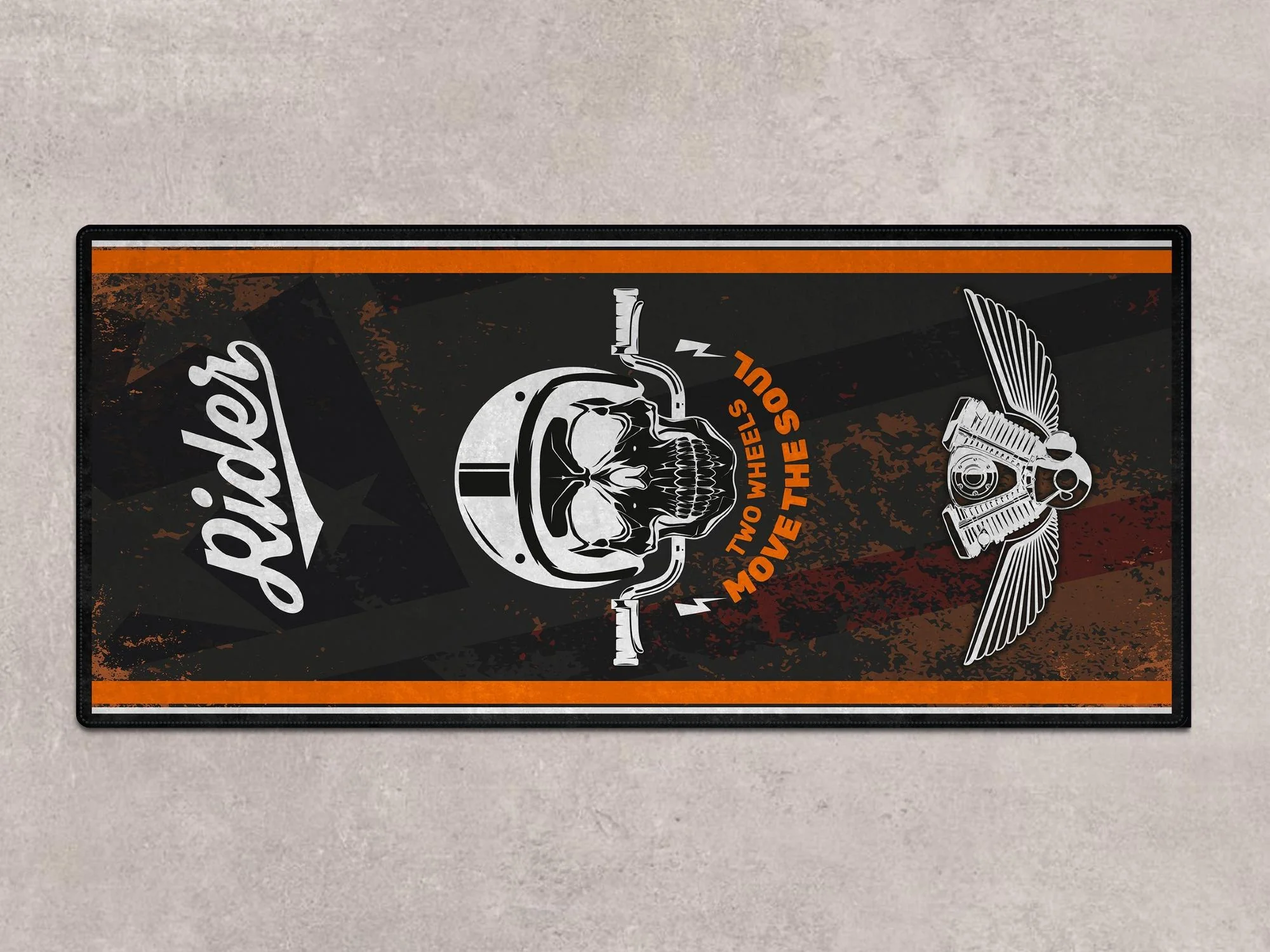 Motorcycle Mat Design for Chopper, Cruiser, Touring, Sport Motorcycle "Move The Soul" - MM7501 - Image 2