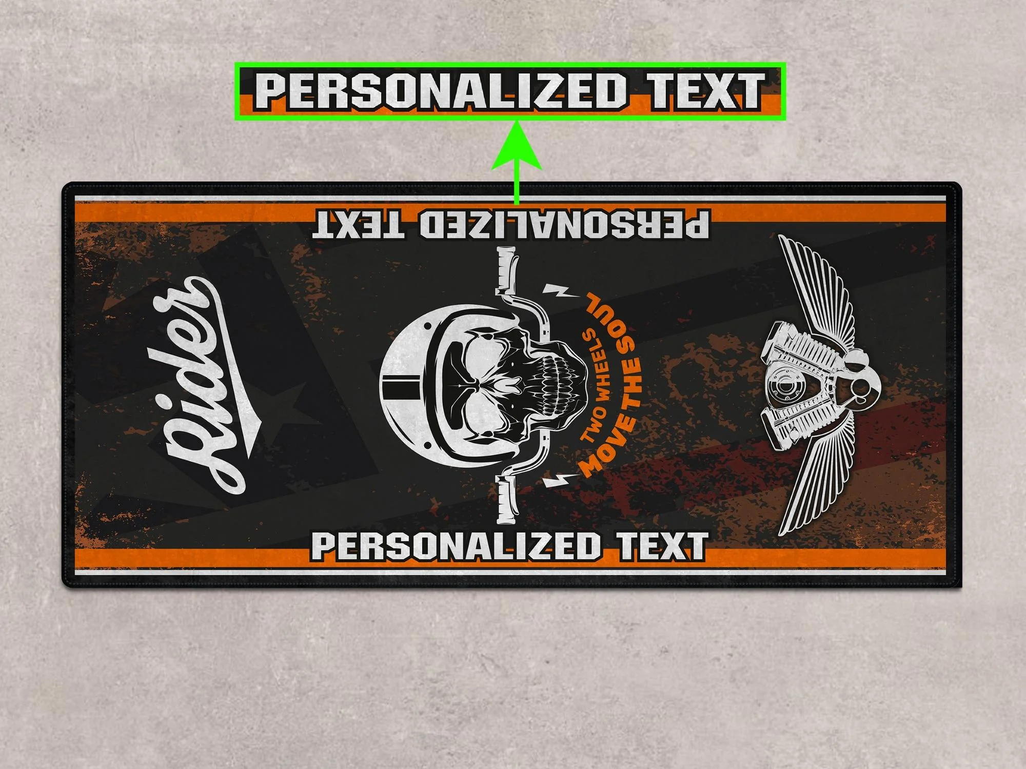 Motorcycle Mat Design for Chopper, Cruiser, Touring, Sport Motorcycle "Move The Soul" - MM7501 - Image 3