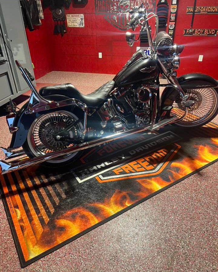 Motorcycle Mat Flame Design for Chopper, Cruiser, Touring, Sport Motorcycle "Forever The Power of Freedom" - MM7241 - Image 7