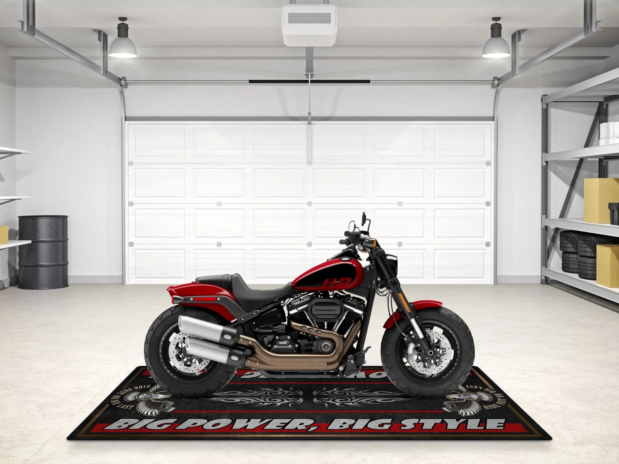 Motorcycle Mat for Cruiser Motorcycle "Big Power, Big Style" - MM7305 - Image 10
