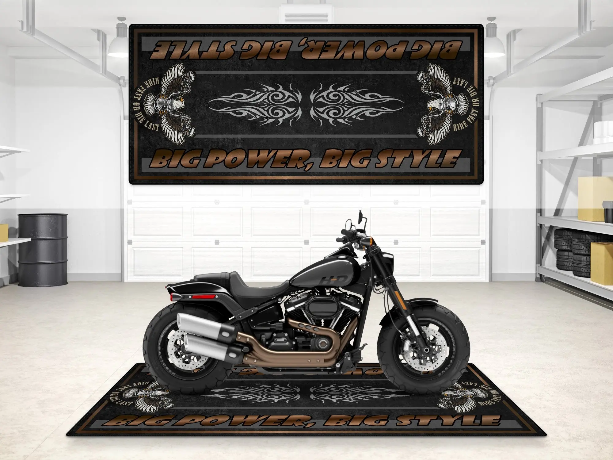 Motorcycle Mat for Cruiser Motorcycle "Big Power, Big Style" - MM7305 - Image 11