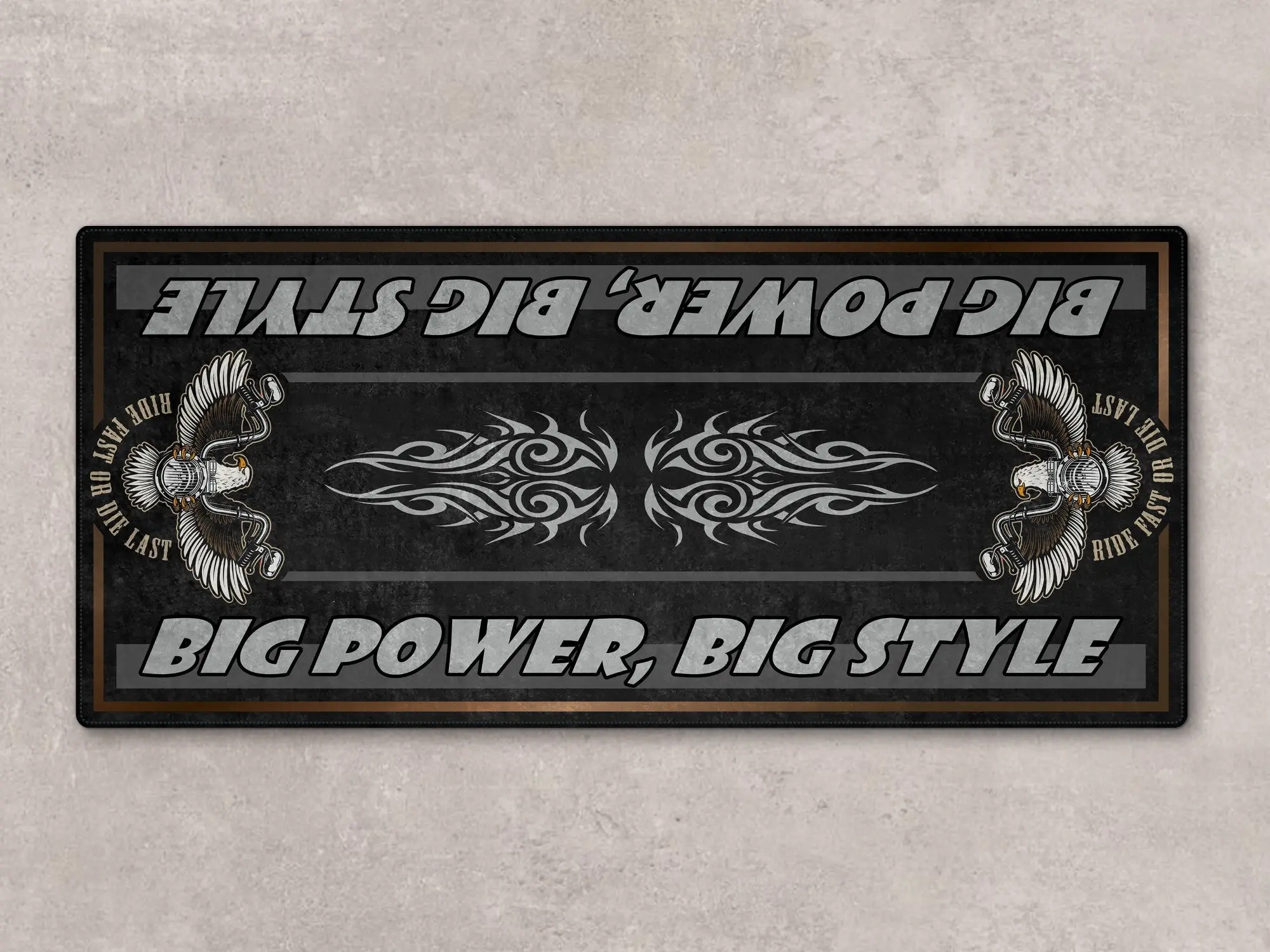 Motorcycle Mat for Cruiser Motorcycle "Big Power, Big Style" - MM7305 - Image 2