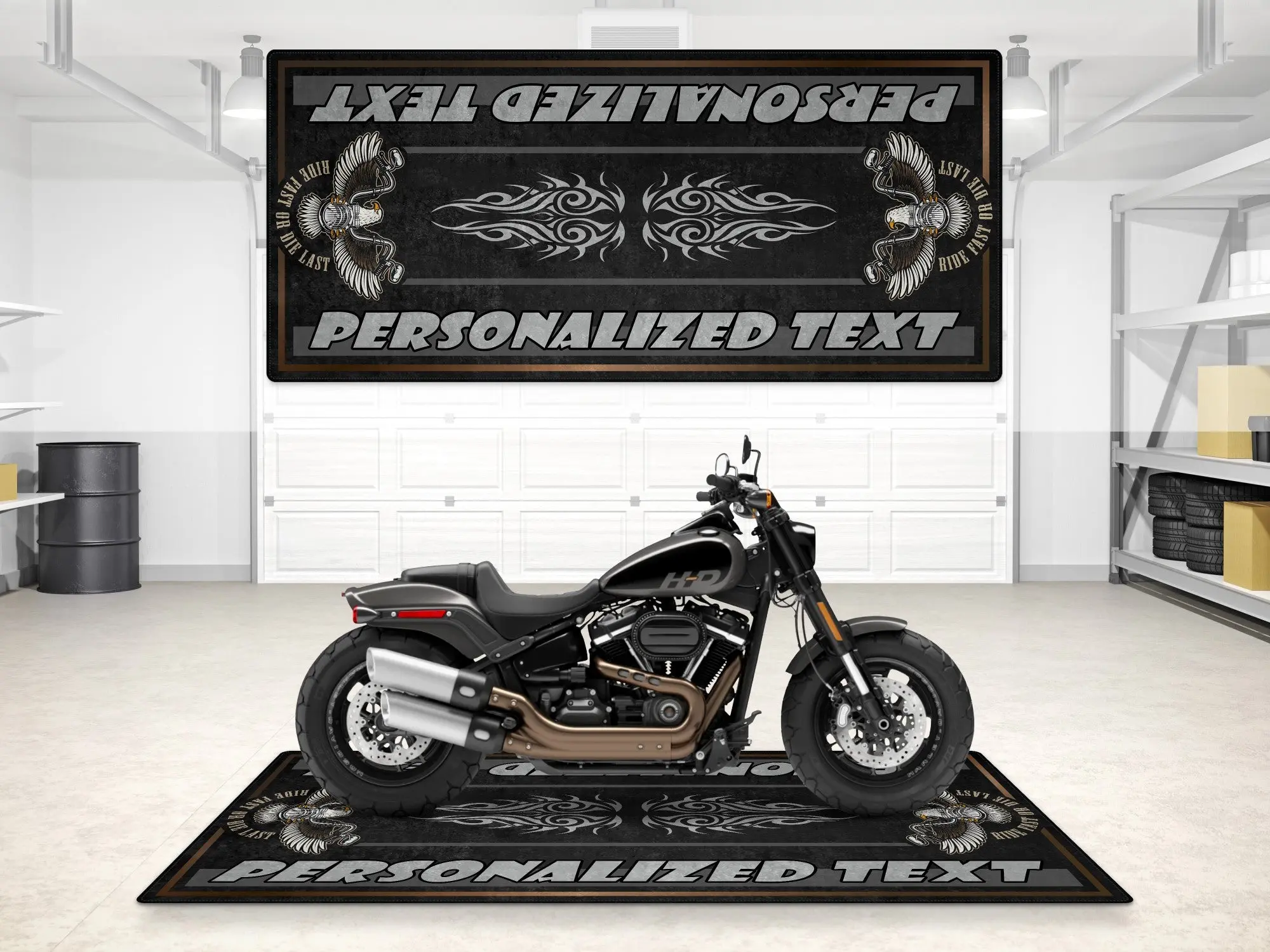 Motorcycle Mat for Cruiser Motorcycle "Big Power, Big Style" - MM7305 - Image 3