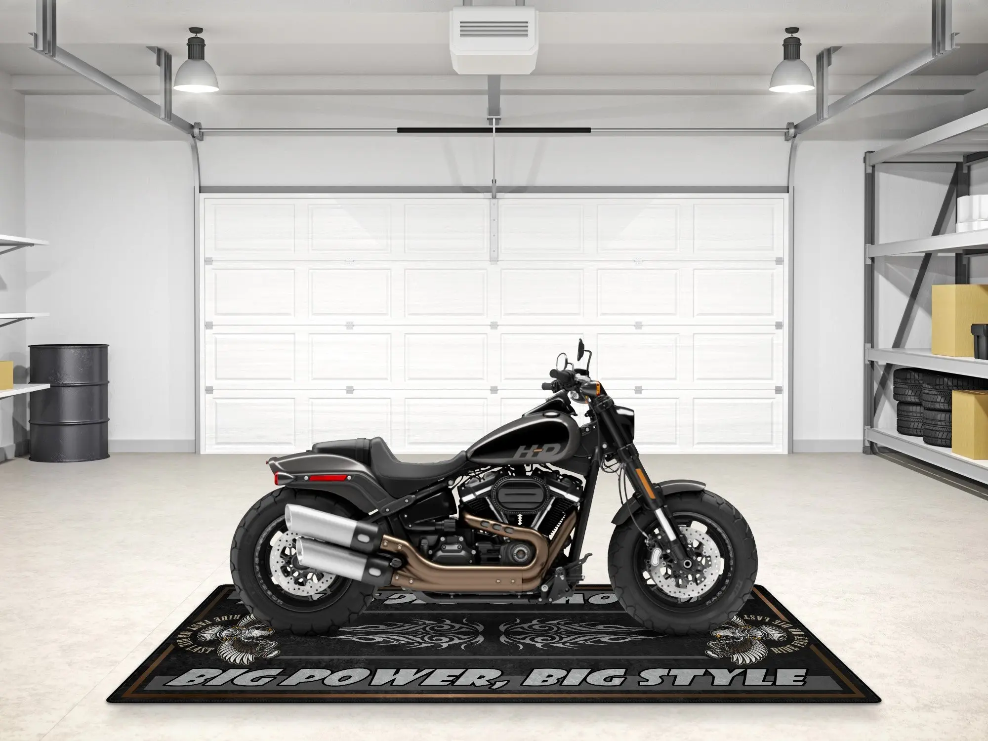 Motorcycle Mat for Cruiser Motorcycle "Big Power, Big Style" - MM7305 - Image 5