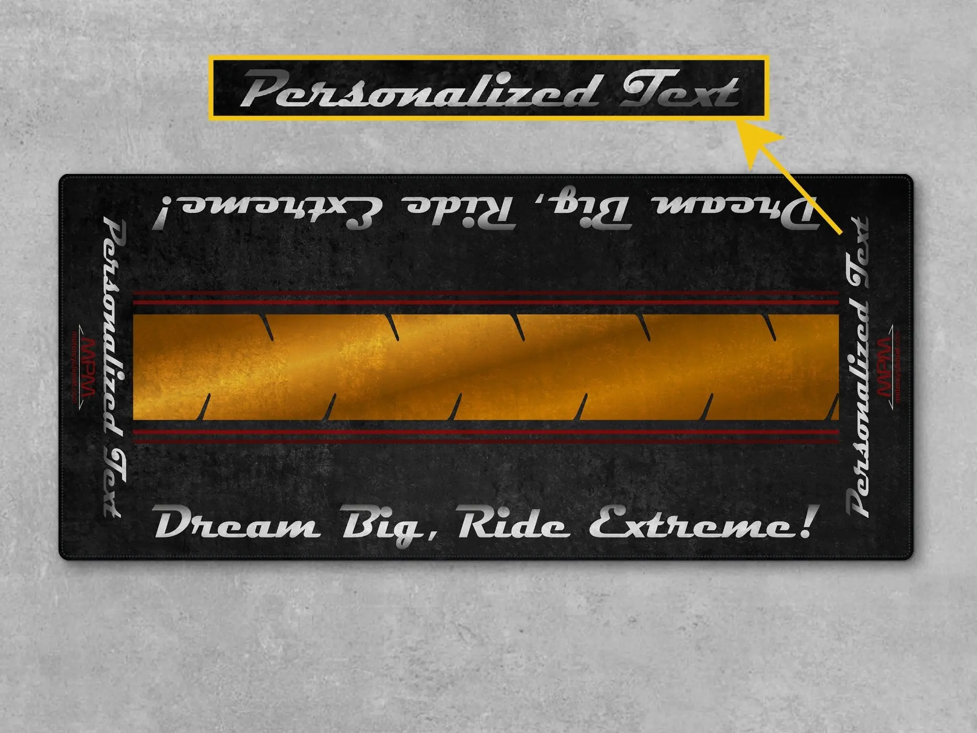 Motorcycle Mat For Cruiser Motorcycle "Dream Big, Ride Extreme" - MM7310 - Image 10