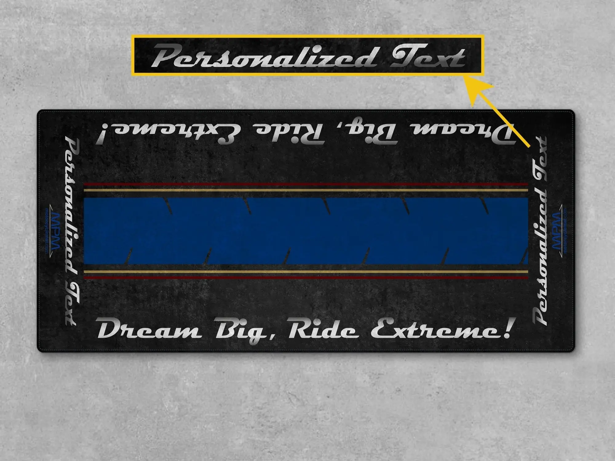 Motorcycle Mat For Cruiser Motorcycle "Dream Big, Ride Extreme" - MM7310 - Image 12
