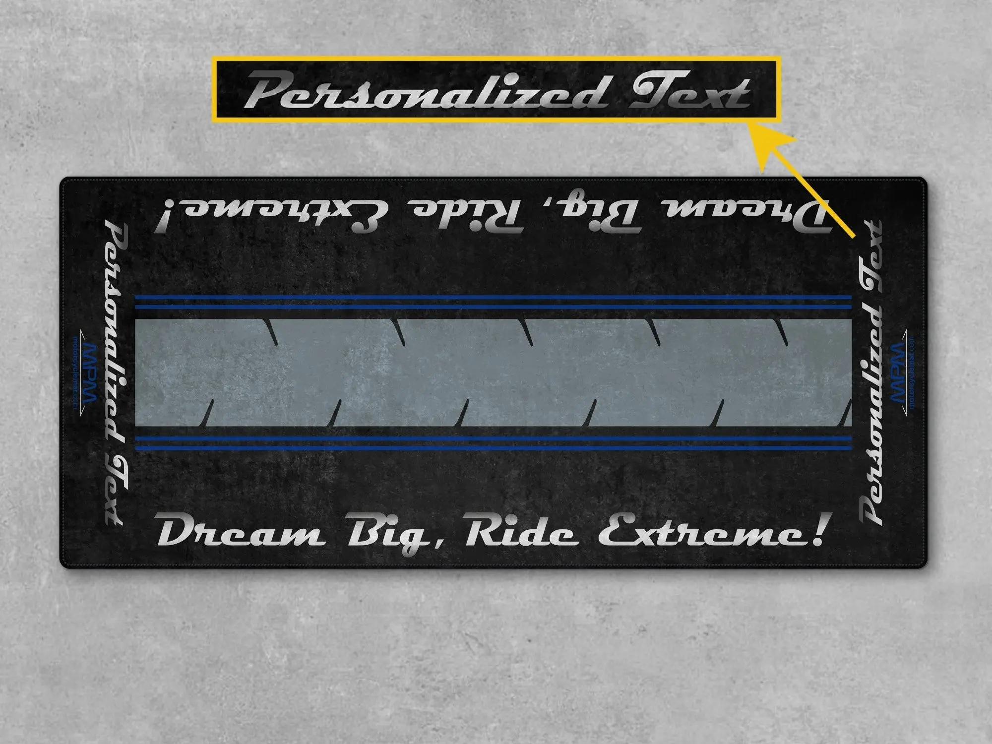 Motorcycle Mat For Cruiser Motorcycle "Dream Big, Ride Extreme" - MM7310 - Image 13