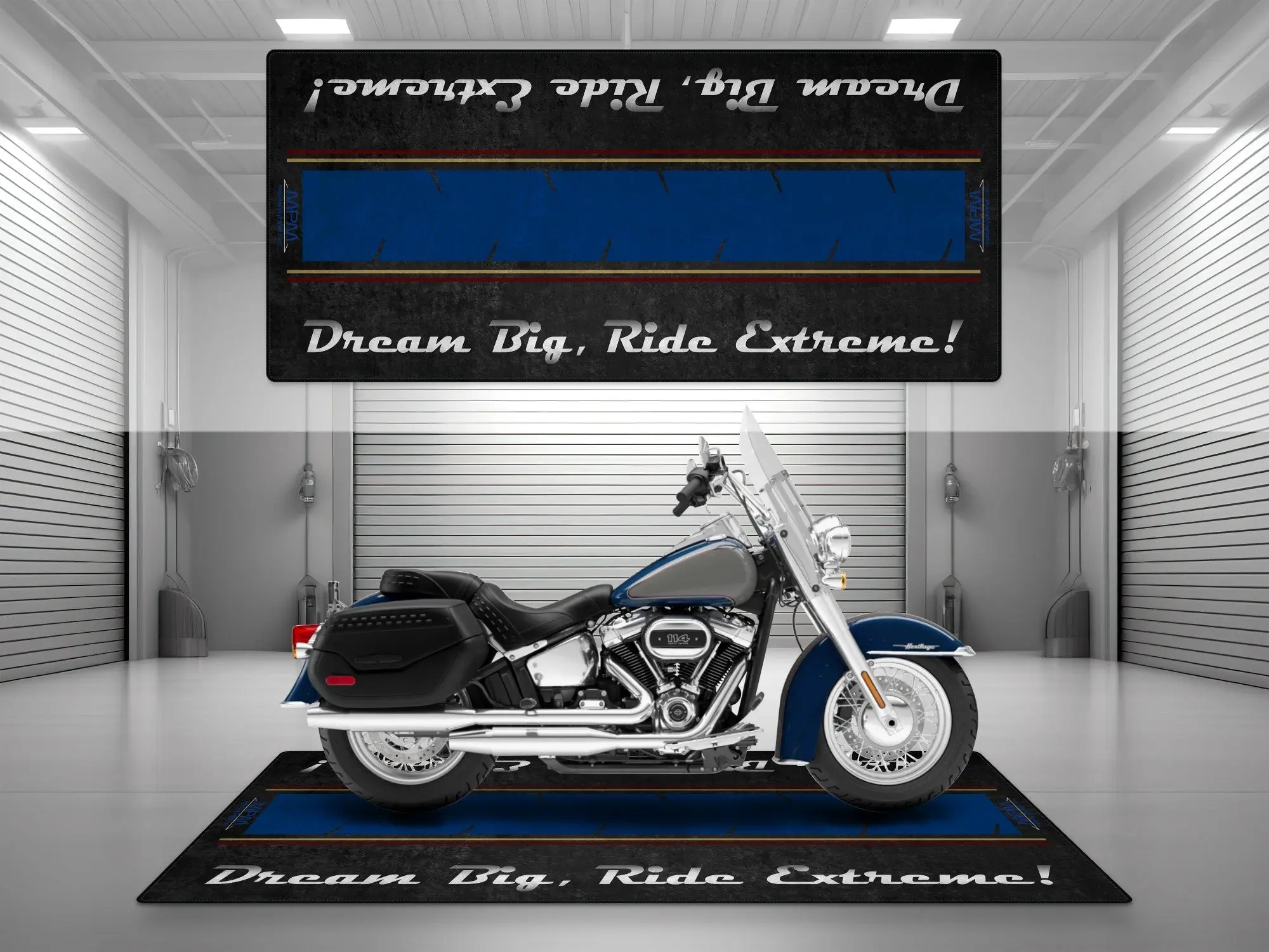Motorcycle Mat For Cruiser Motorcycle "Dream Big, Ride Extreme" - MM7310 - Image 3