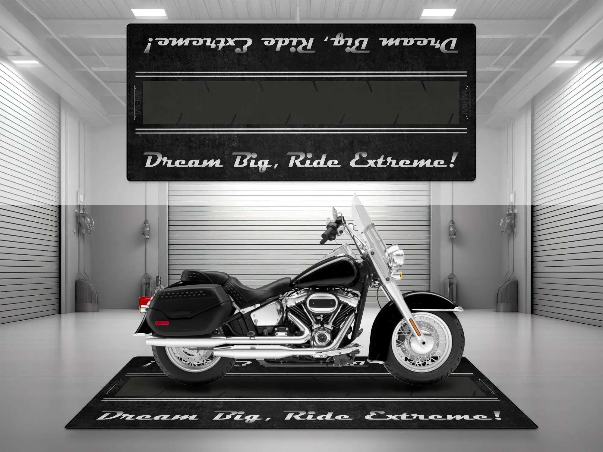 Motorcycle Mat For Cruiser Motorcycle "Dream Big, Ride Extreme" - MM7310 - Image 4