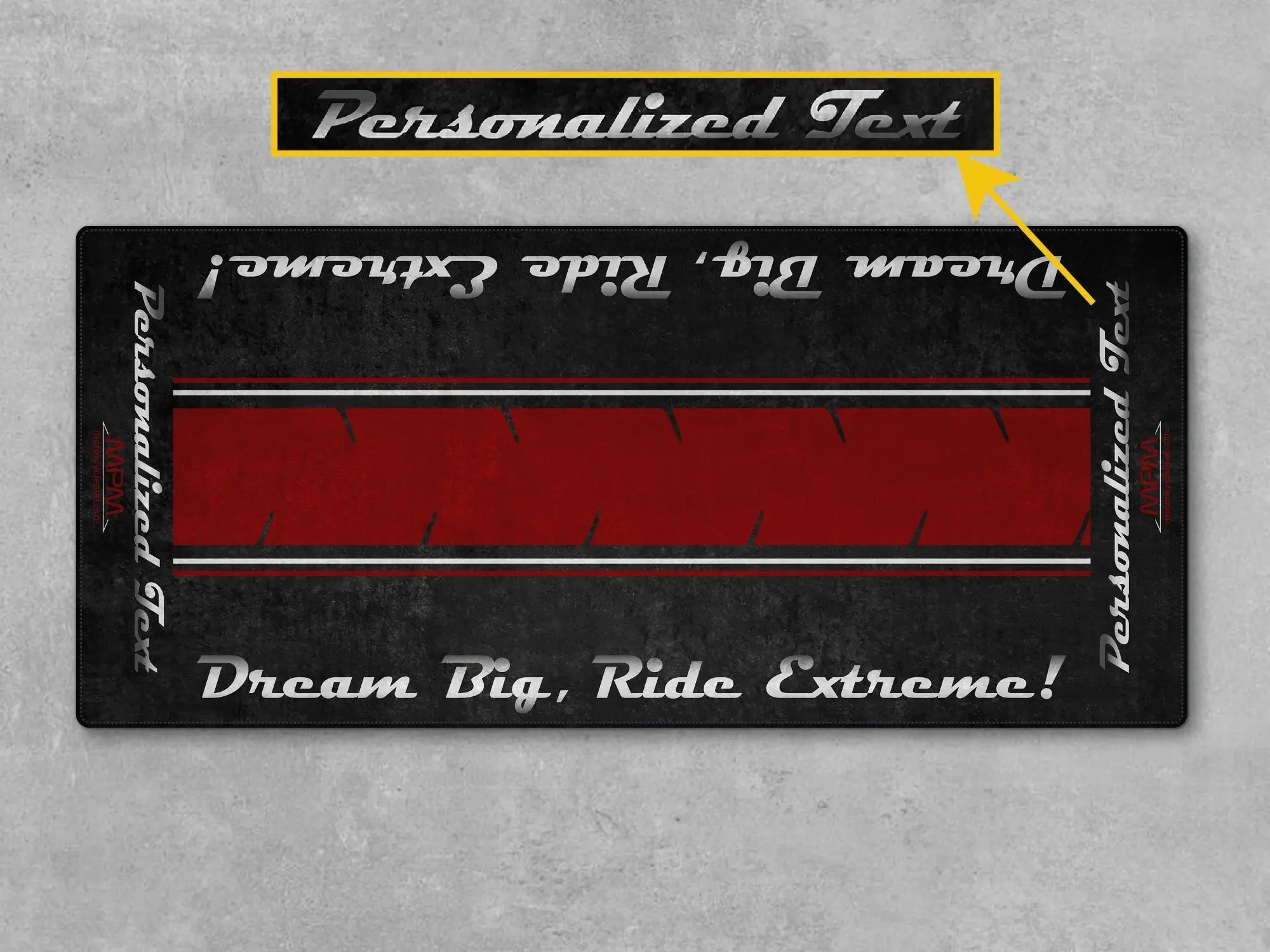 Motorcycle Mat For Cruiser Motorcycle "Dream Big, Ride Extreme" - MM7310 - Image 8