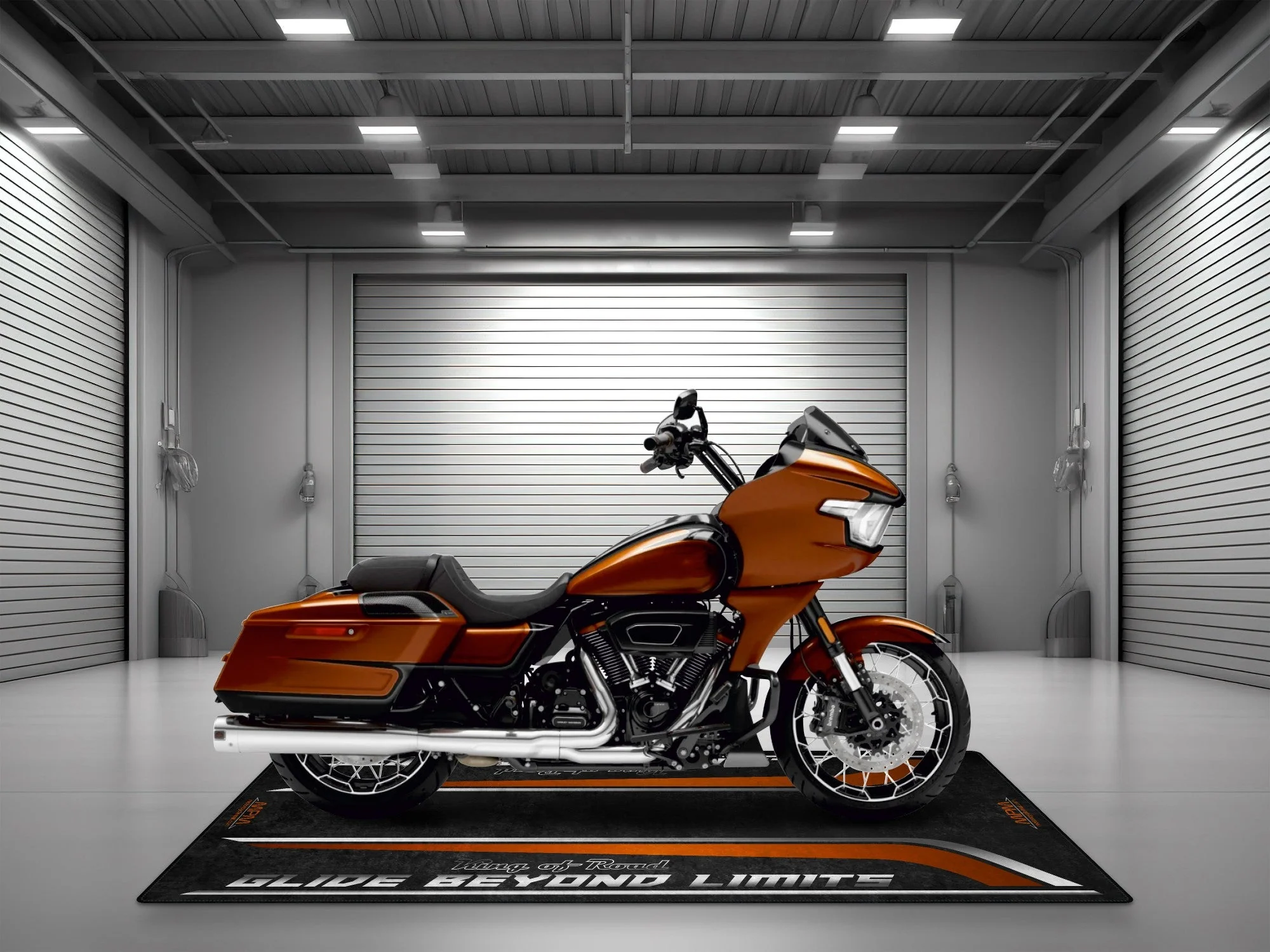 Motorcycle Mat for Cruiser Motorcycle "Glide Beyond Limits - King of Road " - MM7350 - Image 10