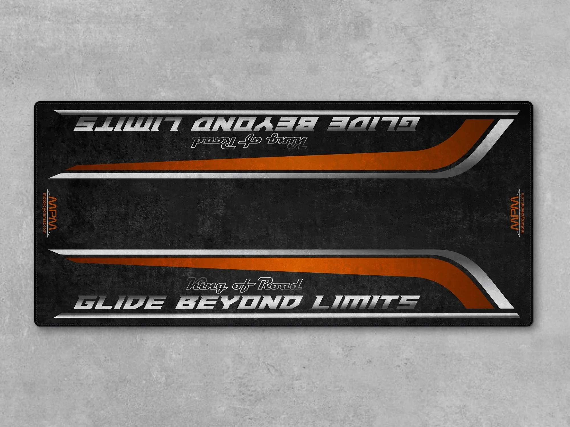 Motorcycle Mat for Cruiser Motorcycle "Glide Beyond Limits - King of Road " - MM7350 - Image 3