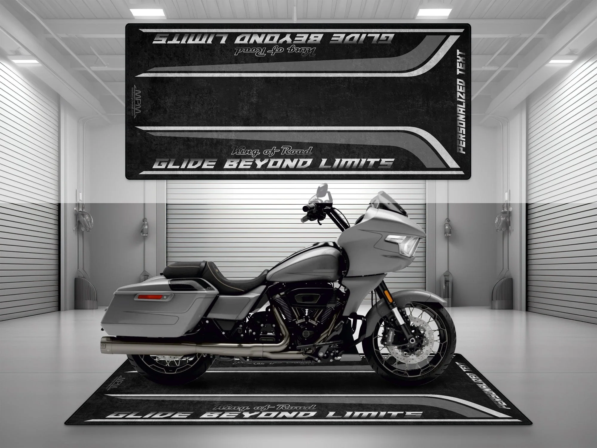 Motorcycle Mat for Cruiser Motorcycle "Glide Beyond Limits - King of Road " - MM7350 - Image 8