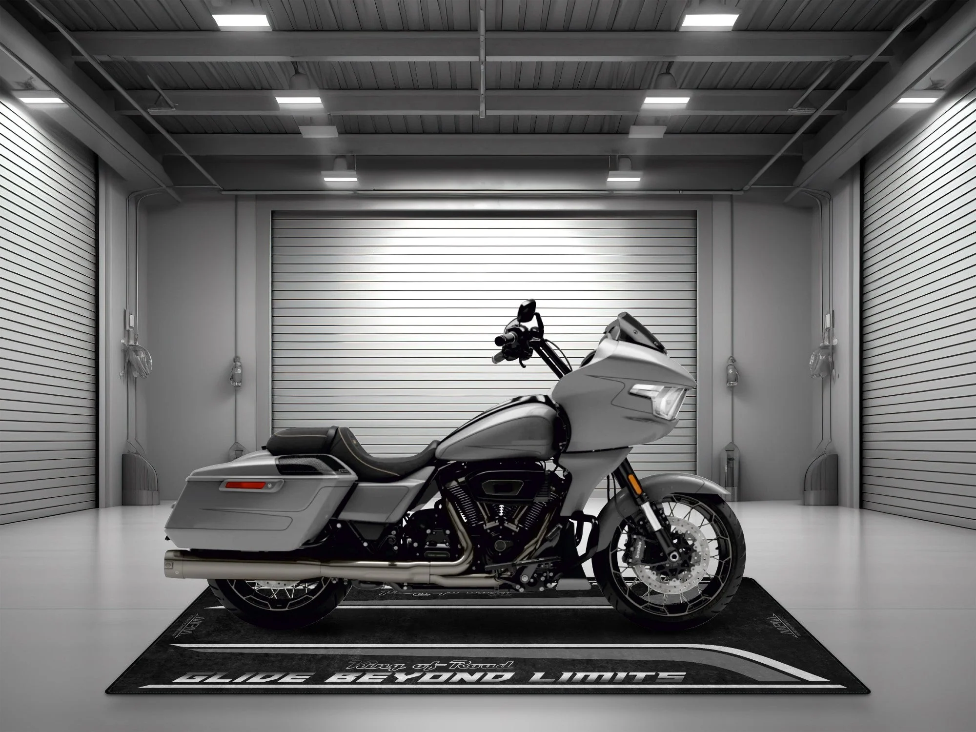 Motorcycle Mat for Cruiser Motorcycle "Glide Beyond Limits - King of Road " - MM7350 - Image 9