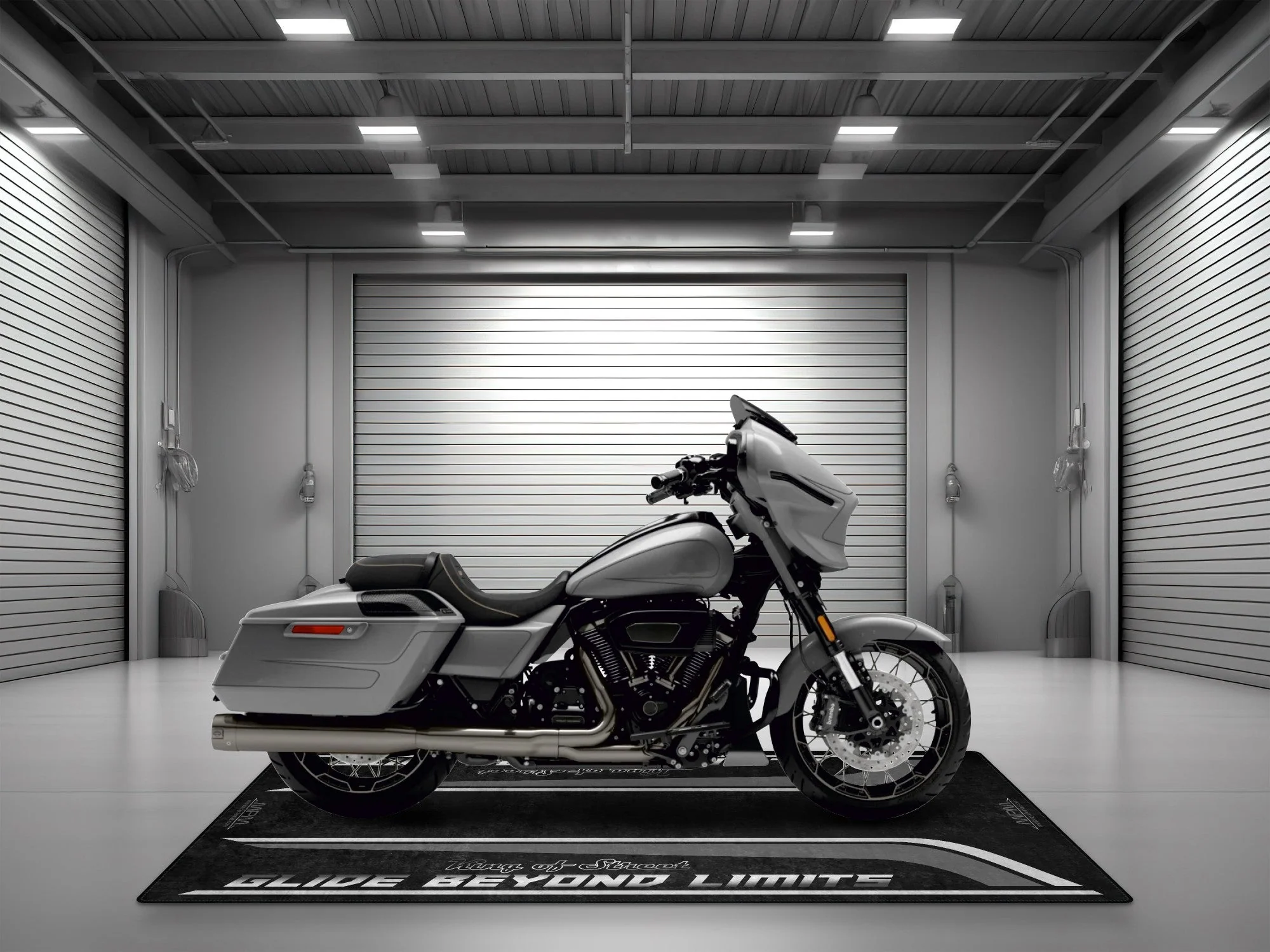 Motorcycle Mat for Cruiser Motorcycle "Glide Beyond Limits - King of Street" - MM7349 - Image 10