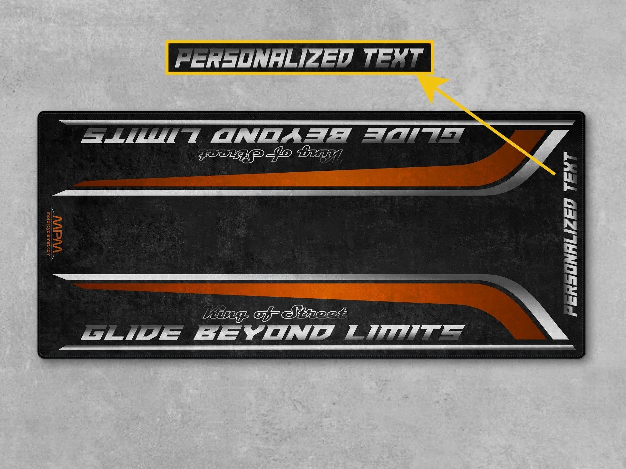 Motorcycle Mat for Cruiser Motorcycle "Glide Beyond Limits - King of Street" - MM7349 - Image 4