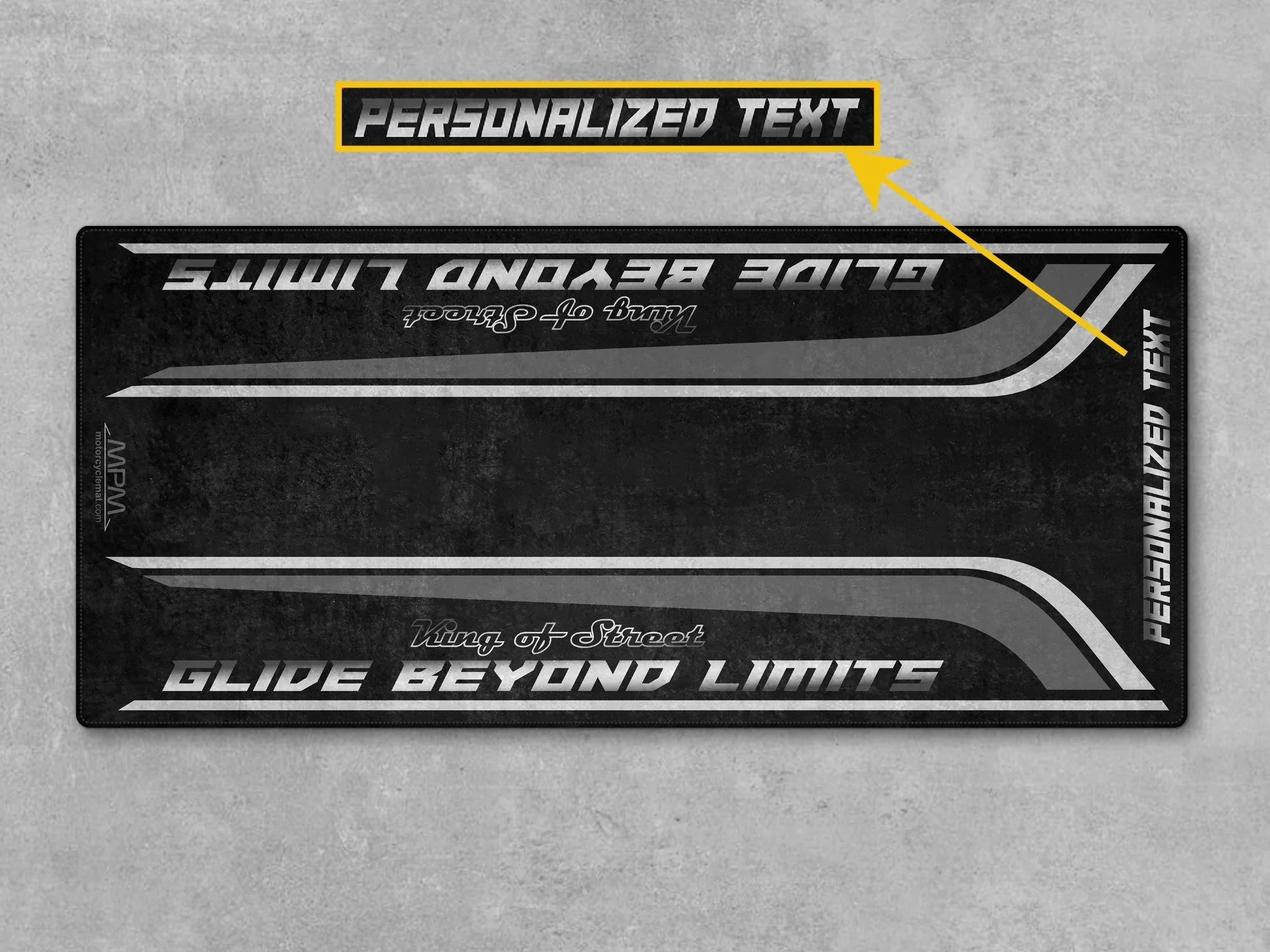 Motorcycle Mat for Cruiser Motorcycle "Glide Beyond Limits - King of Street" - MM7349 - Image 6