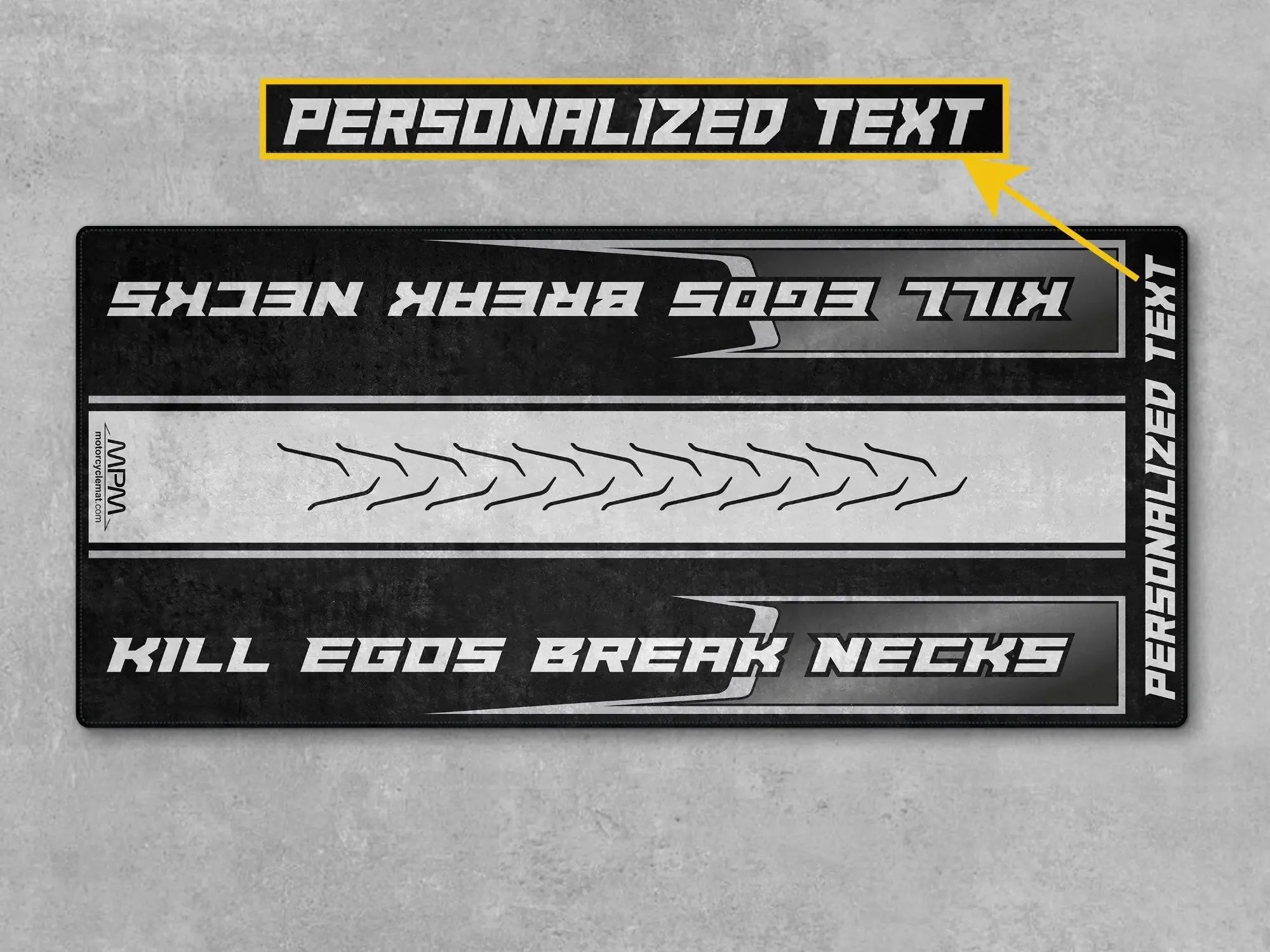 Motorcycle Mat for Cruiser Motorcycle "Kill Egos Break Necks" - MM7309 - Image 10