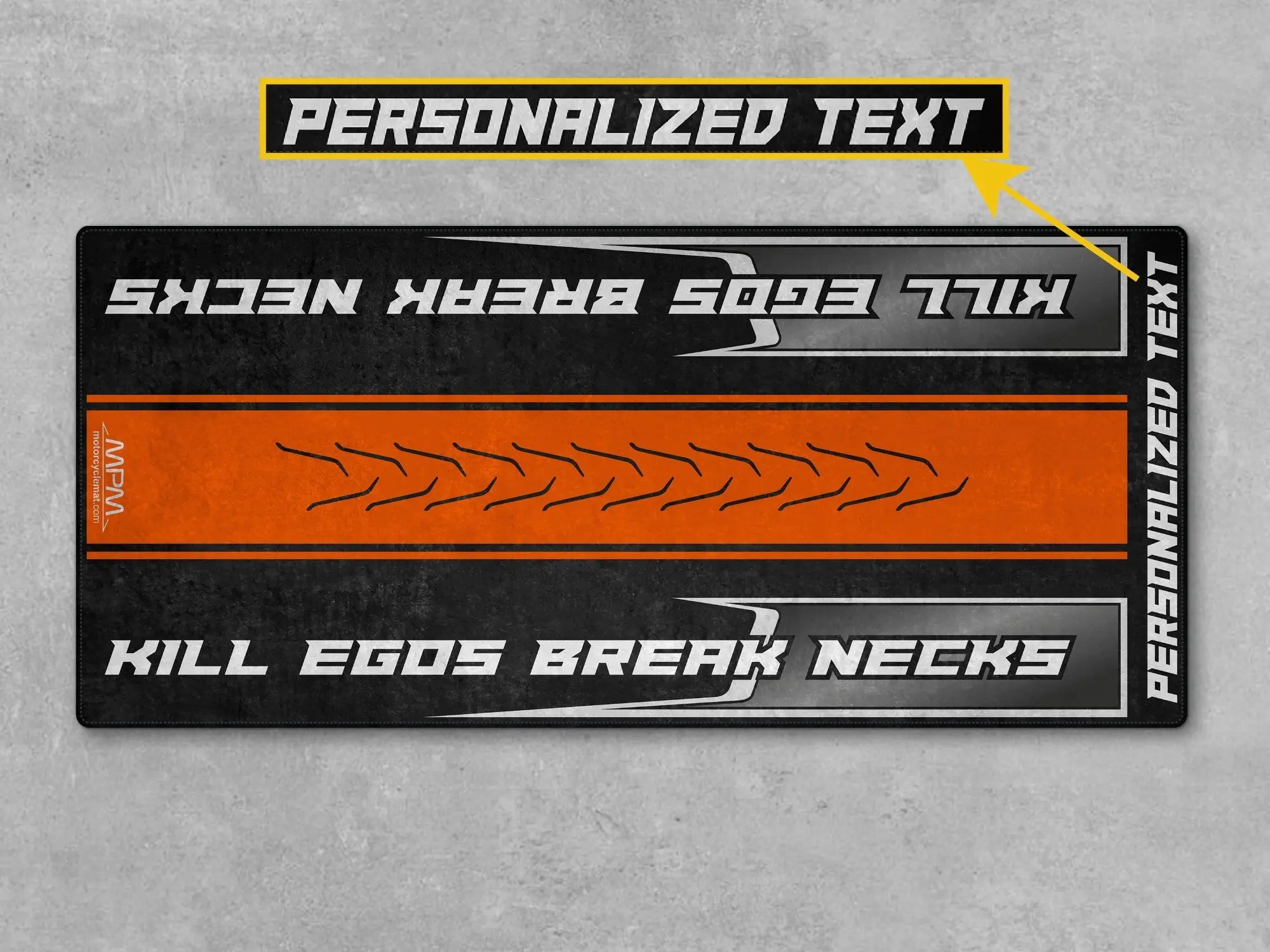 Motorcycle Mat for Cruiser Motorcycle "Kill Egos Break Necks" - MM7309 - Image 11