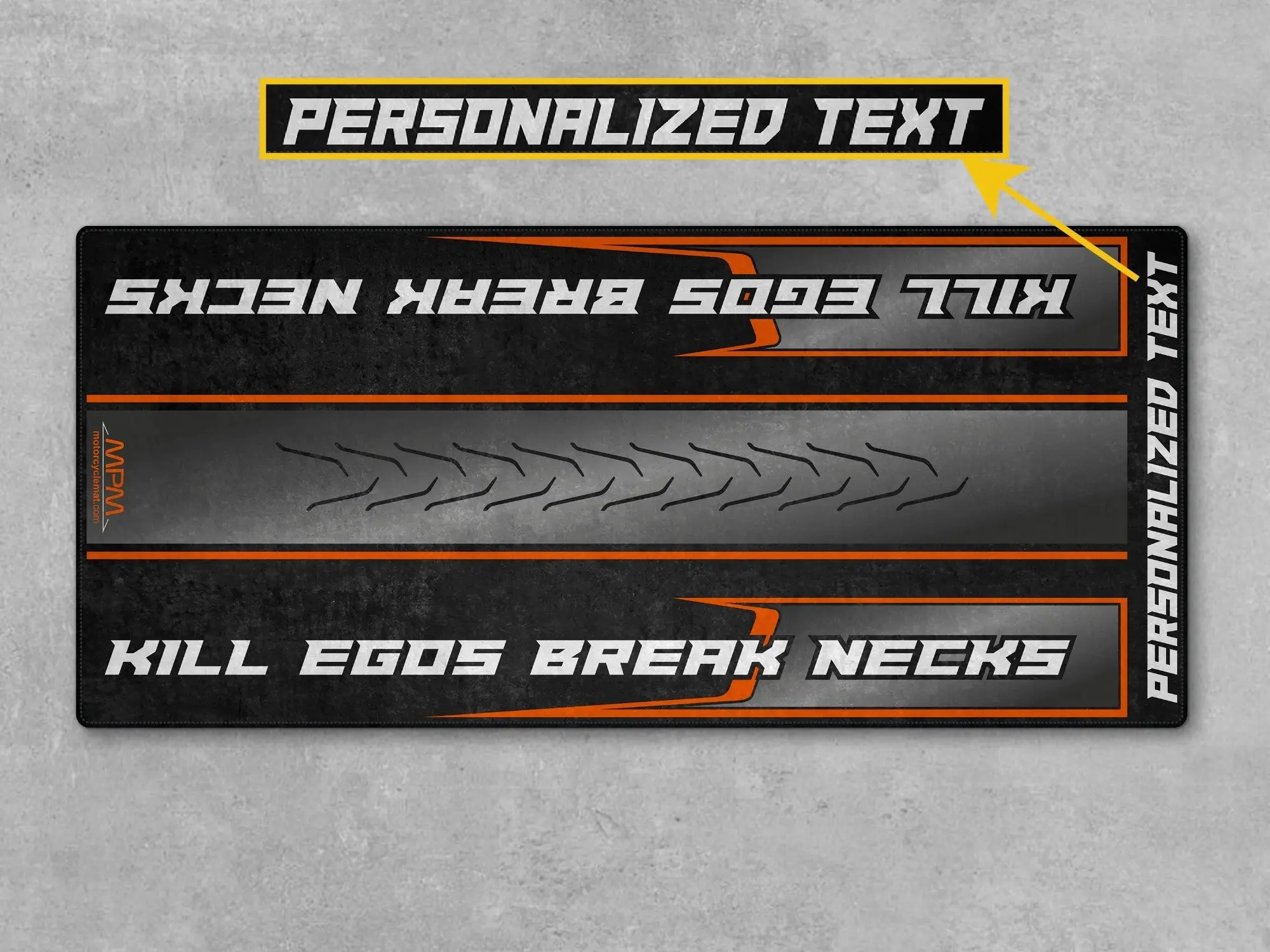 Motorcycle Mat for Cruiser Motorcycle "Kill Egos Break Necks" - MM7309 - Image 12
