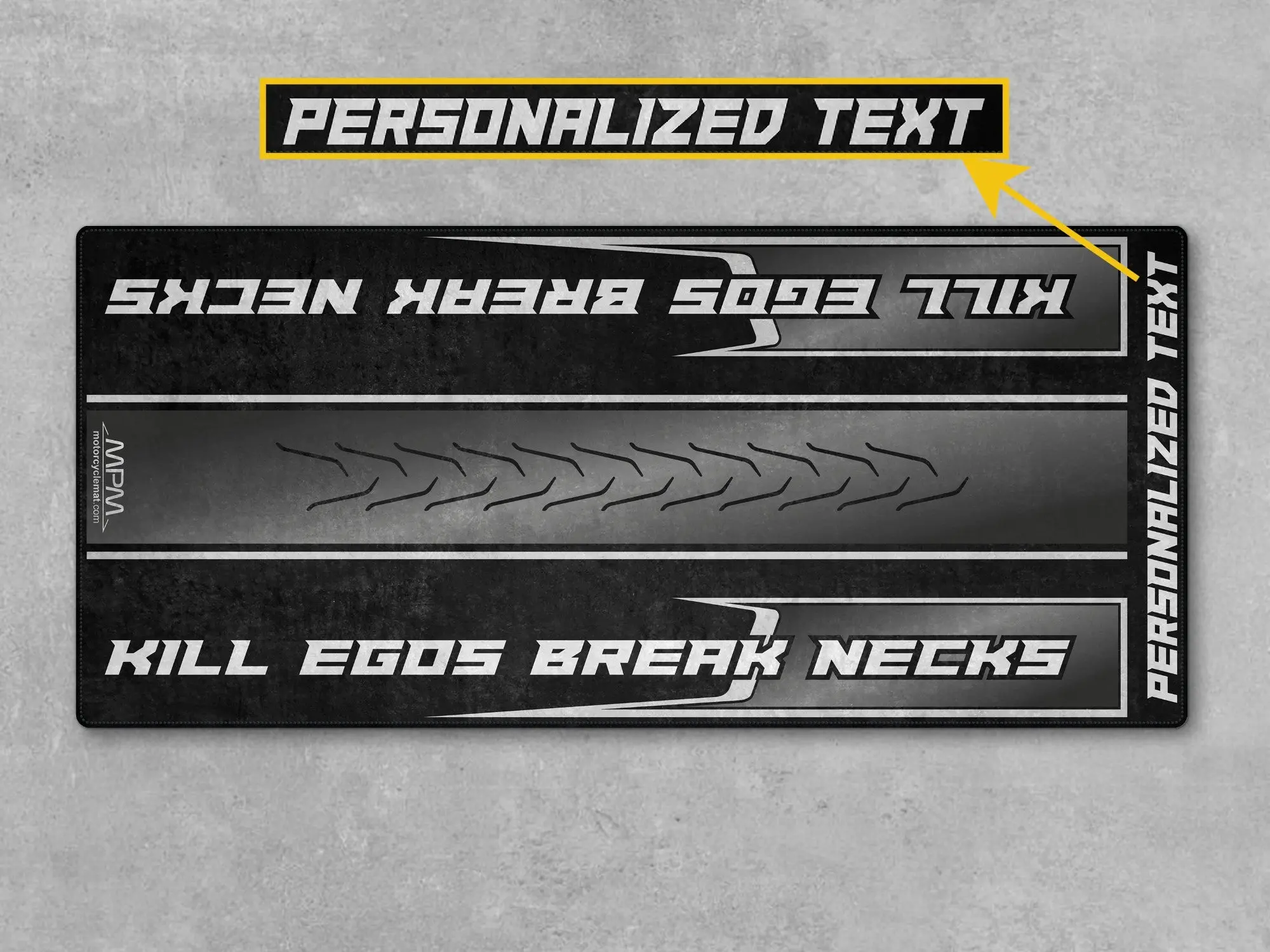 Motorcycle Mat for Cruiser Motorcycle "Kill Egos Break Necks" - MM7309 - Image 13