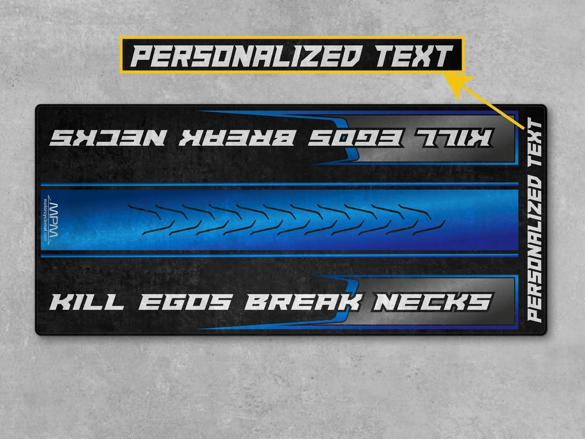 Motorcycle Mat for Cruiser Motorcycle "Kill Egos Break Necks" - MM7309 - Image 8
