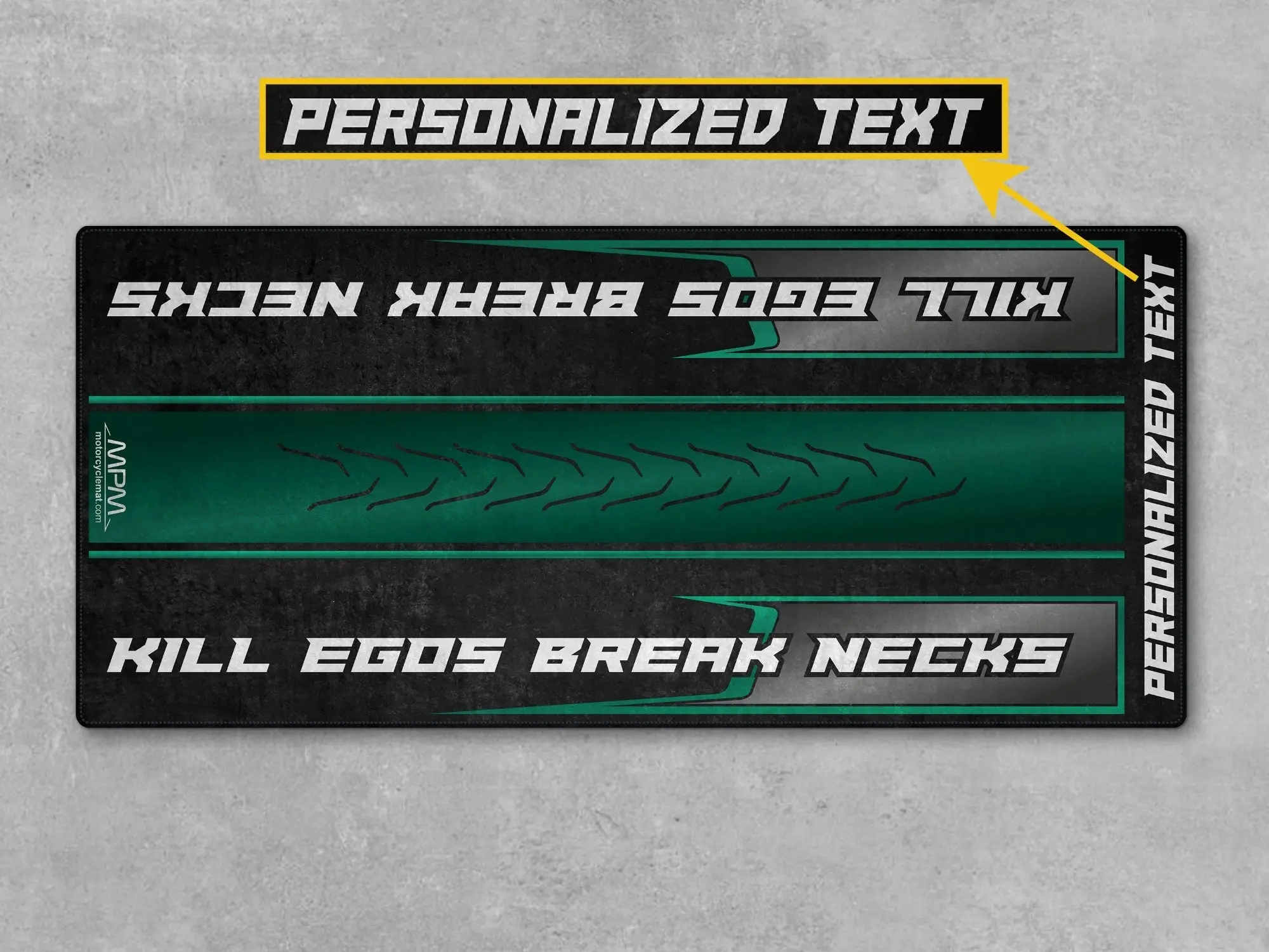 Motorcycle Mat for Cruiser Motorcycle "Kill Egos Break Necks" - MM7309 - Image 9