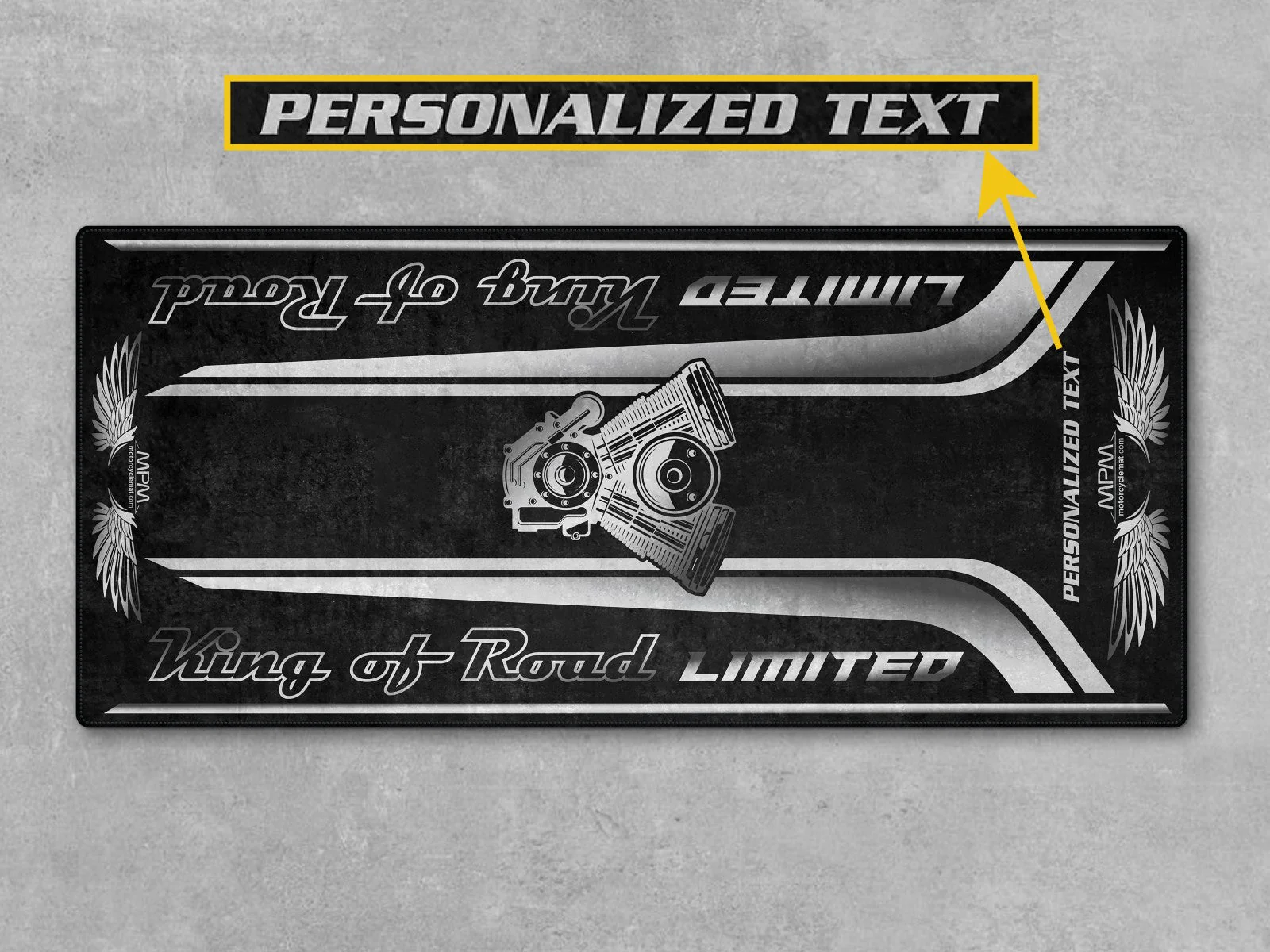 Motorcycle Mat For Cruiser Motorcycle "King of Road Limited" - MM4121 - Image 10