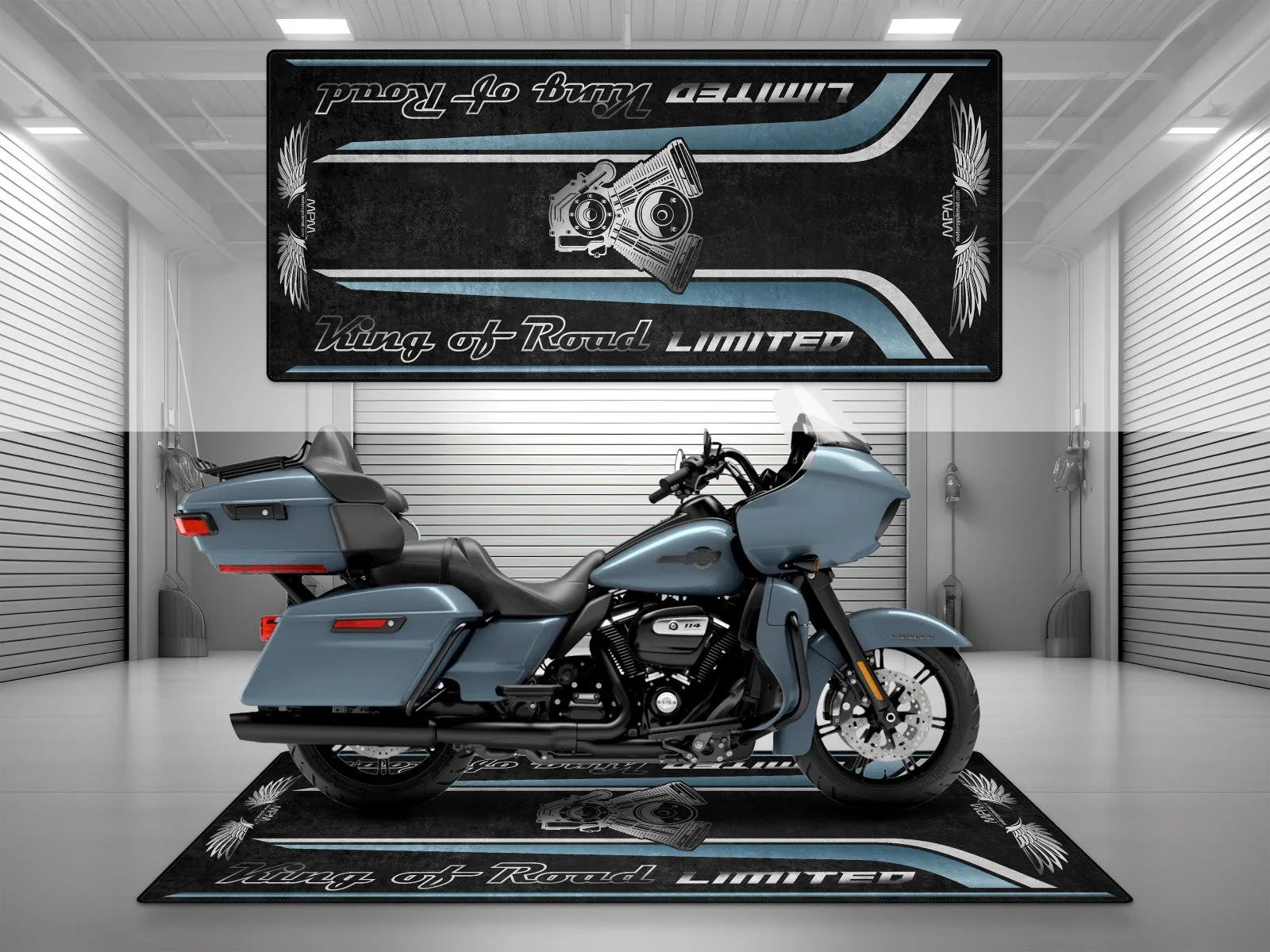 Motorcycle Mat For Cruiser Motorcycle "King of Road Limited" - MM4121 - Image 2